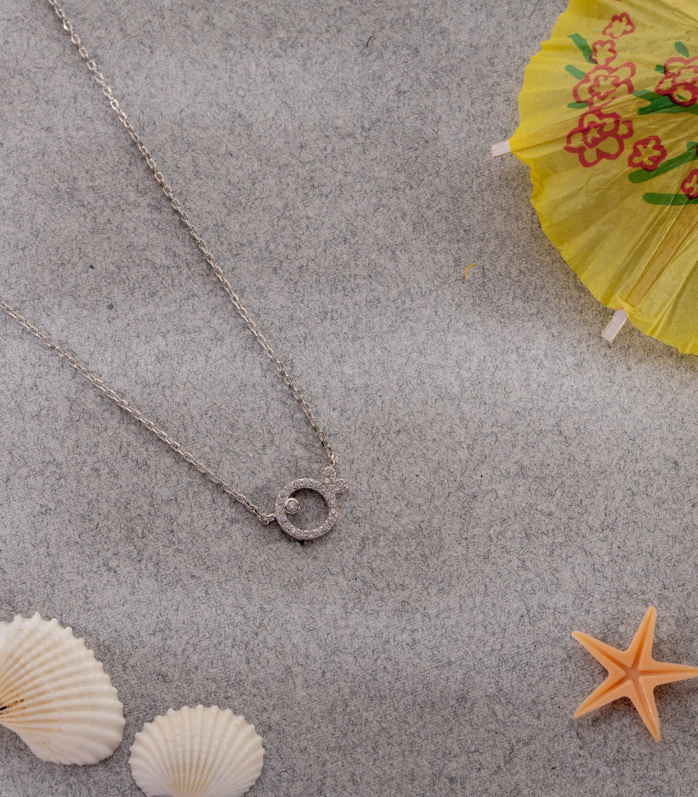 Classic Circle Necklace (Silver)