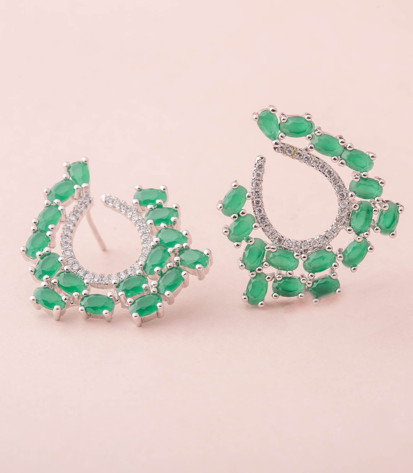 Classic Green Studs (Brass)