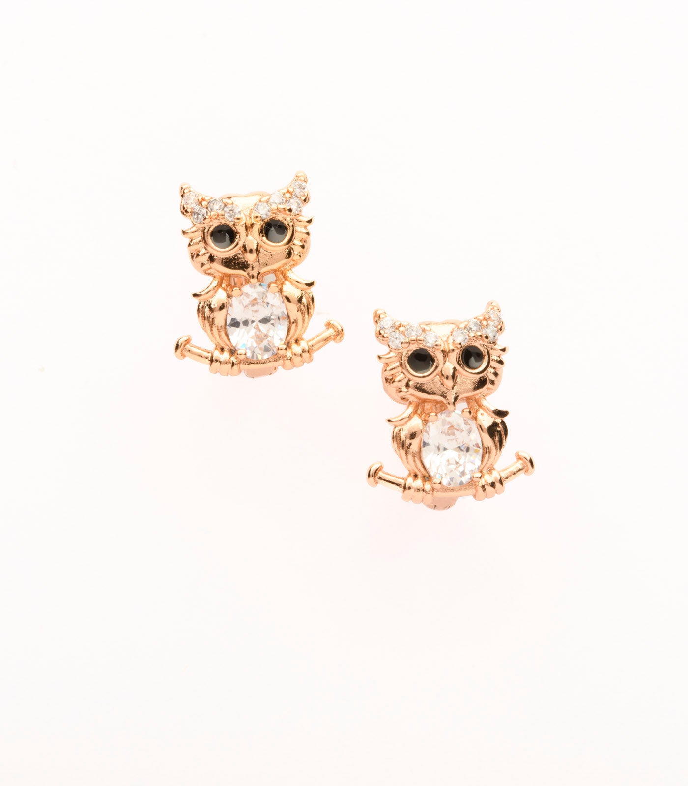 Classic Handmade Shiny Brass Owls Earrings (Brass)