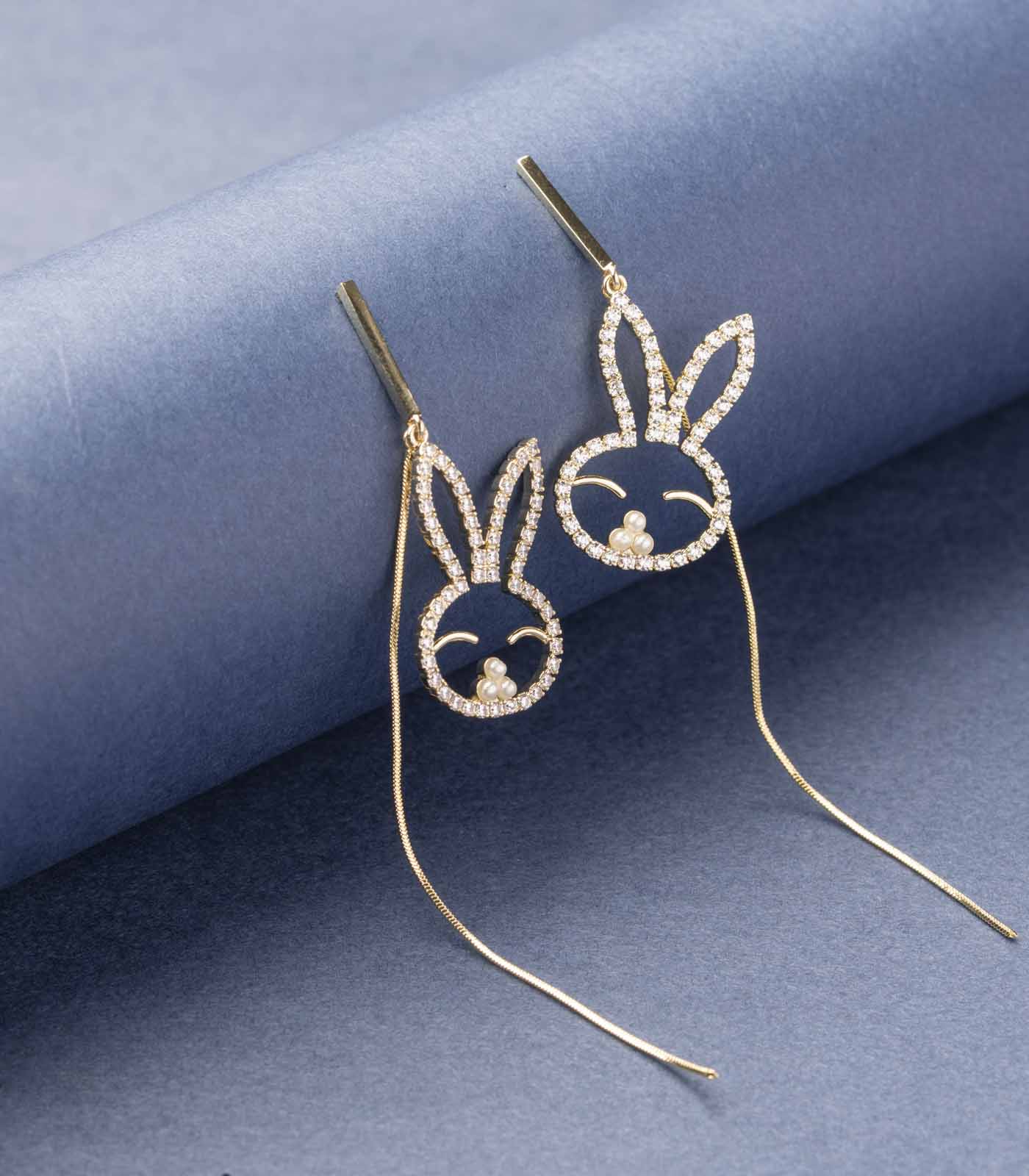 Cutesy Bunny Earrings (Brass)