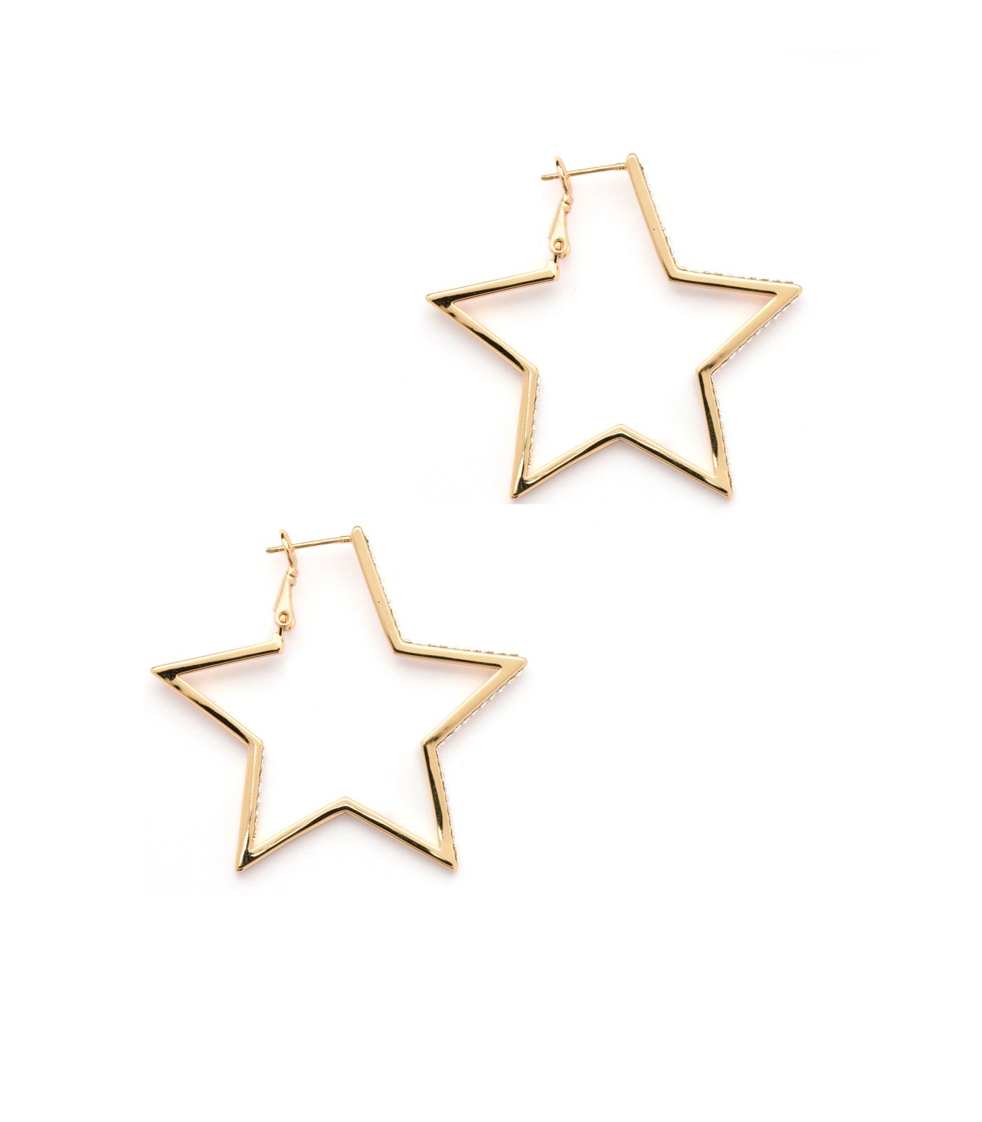 Decorative Golden Stars Earrings (Brass)