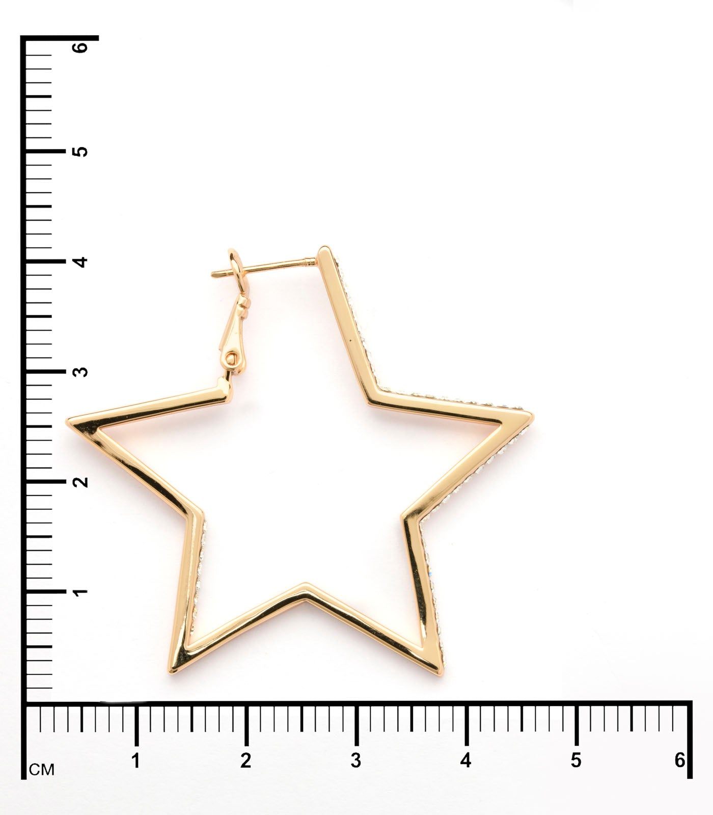 Decorative Golden Stars Earrings (Brass)