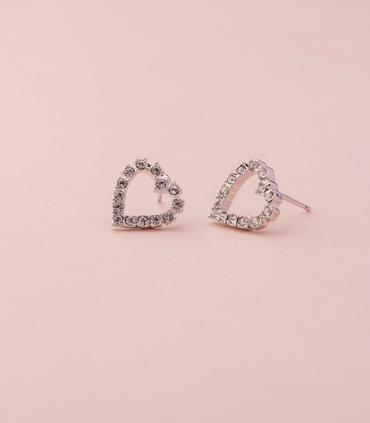 Delicate heart earrings (Brass)