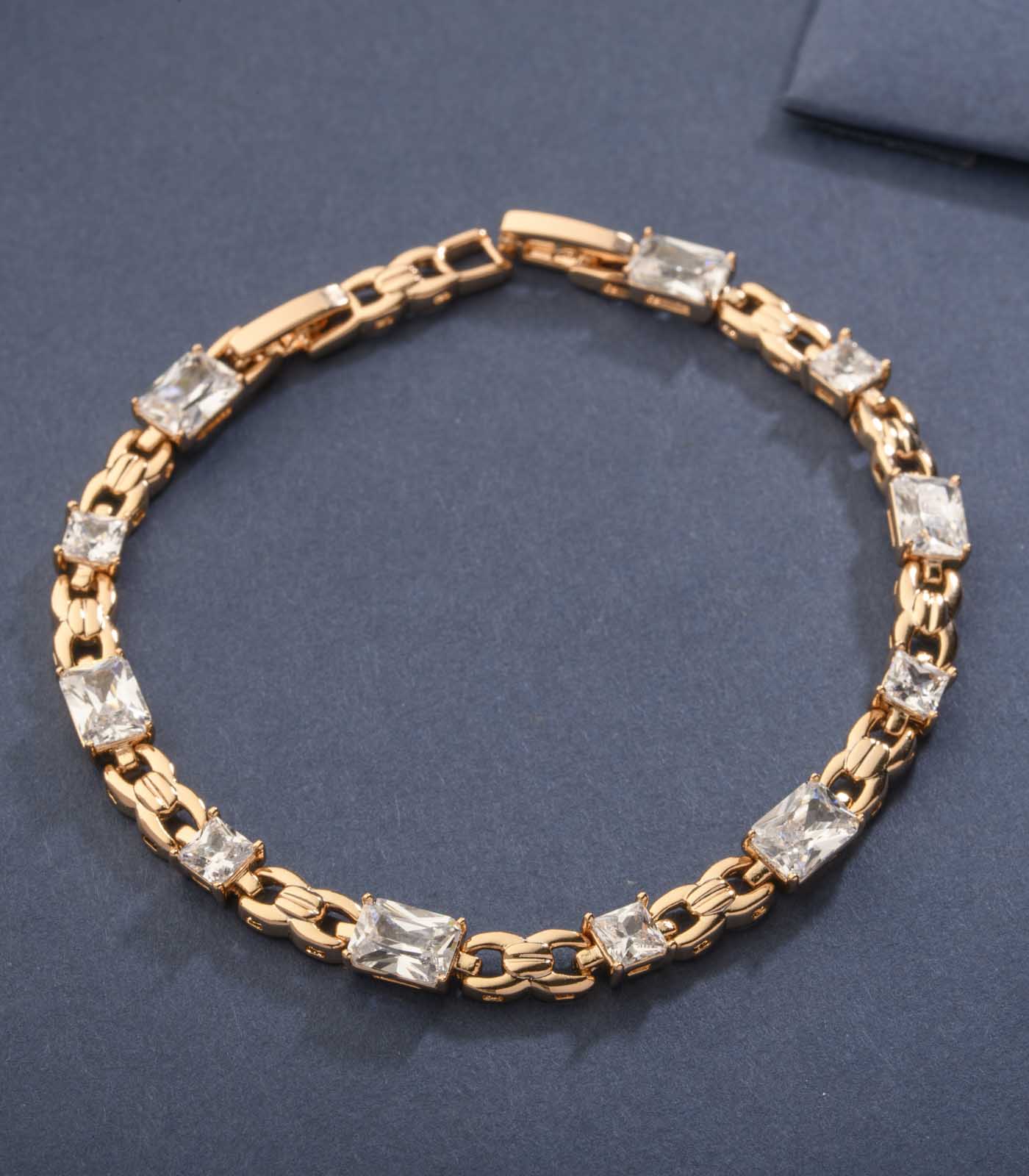 Designer Gemstones Bracelet (Brass)