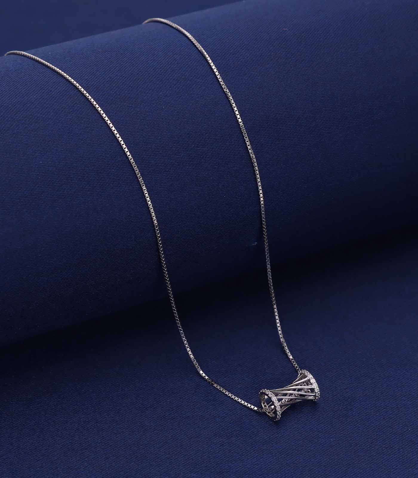Drum roll necklace(Silver)