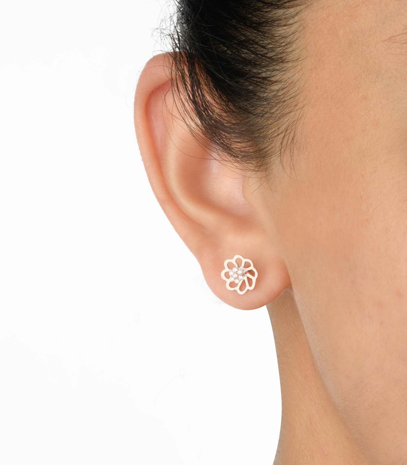 Diamond Blossom Earrings