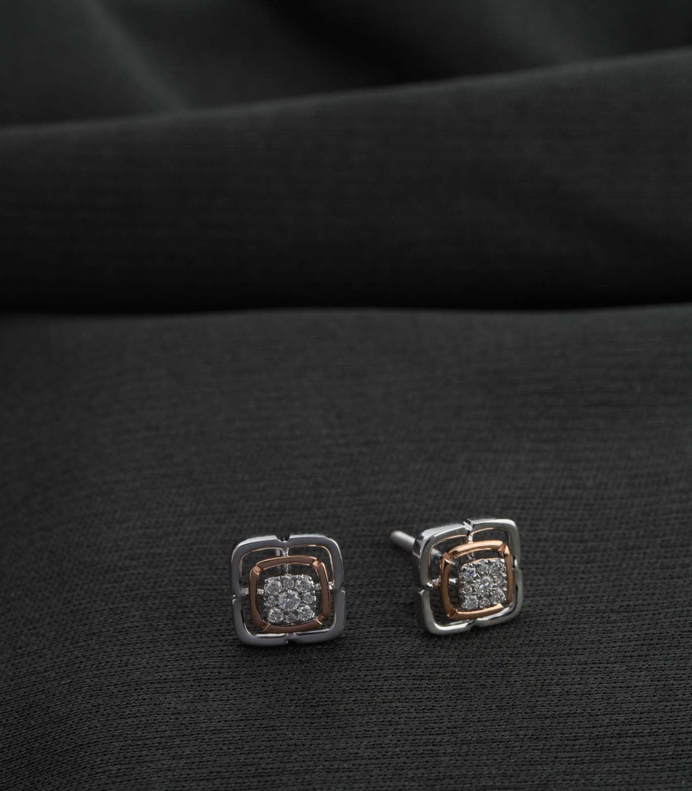 Diamond Square Symmetry Earrings