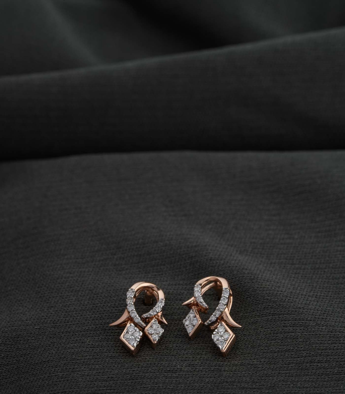 Diamond Sculpted Sparkle Earrings