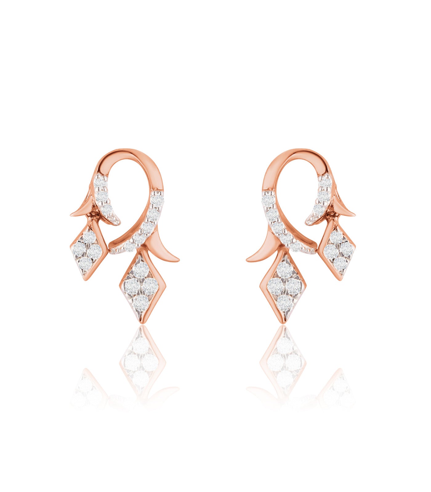 Diamond Sculpted Sparkle Earrings