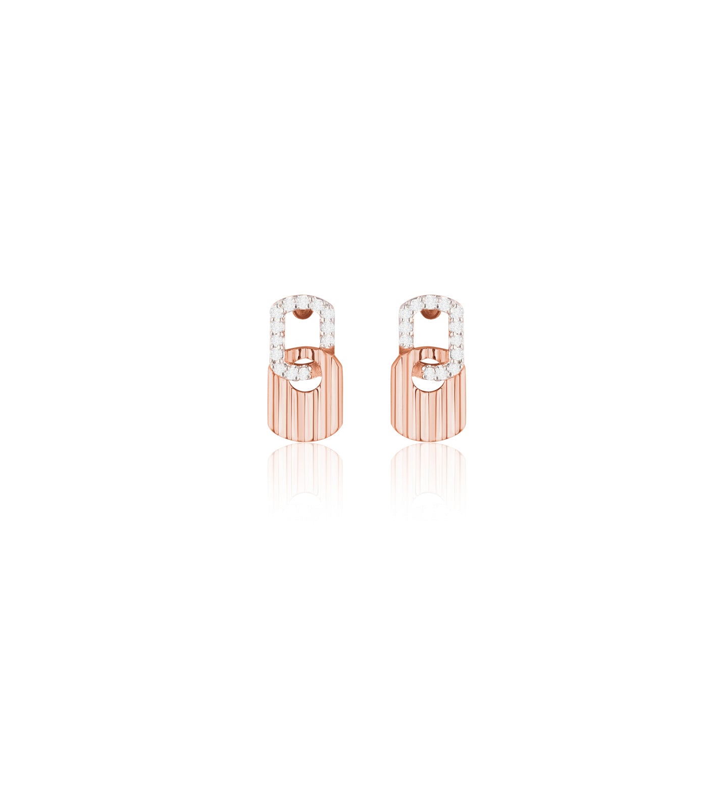 Diamond Shiny Oval Earrings