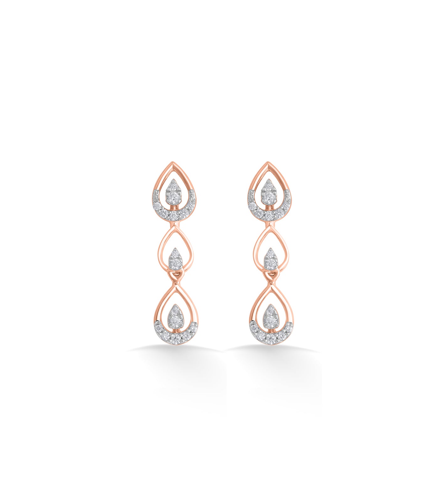 Diamond Stream Of Drops Earrings