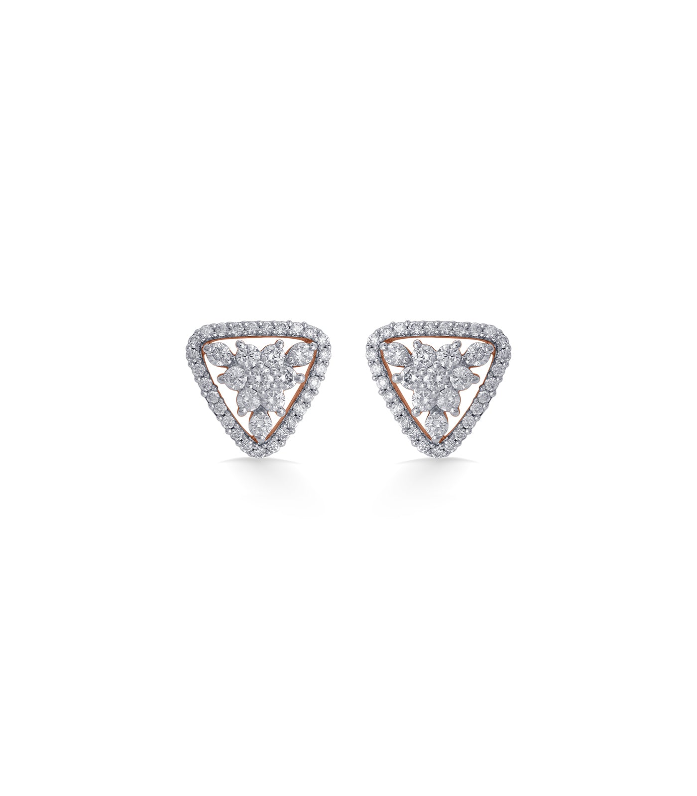 Diamond Floral Triangle Tops
