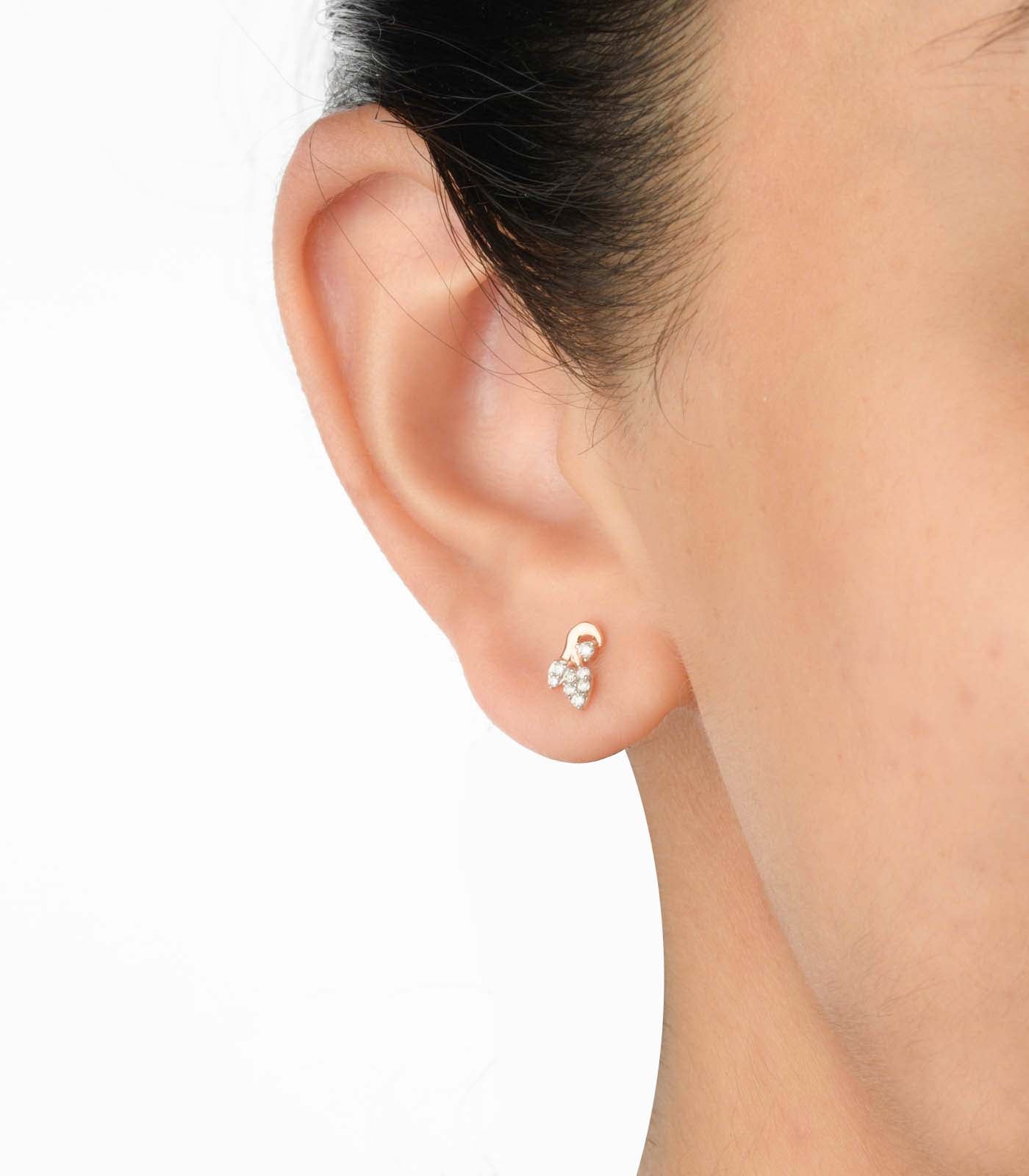 Diamond Leaflets Earrings