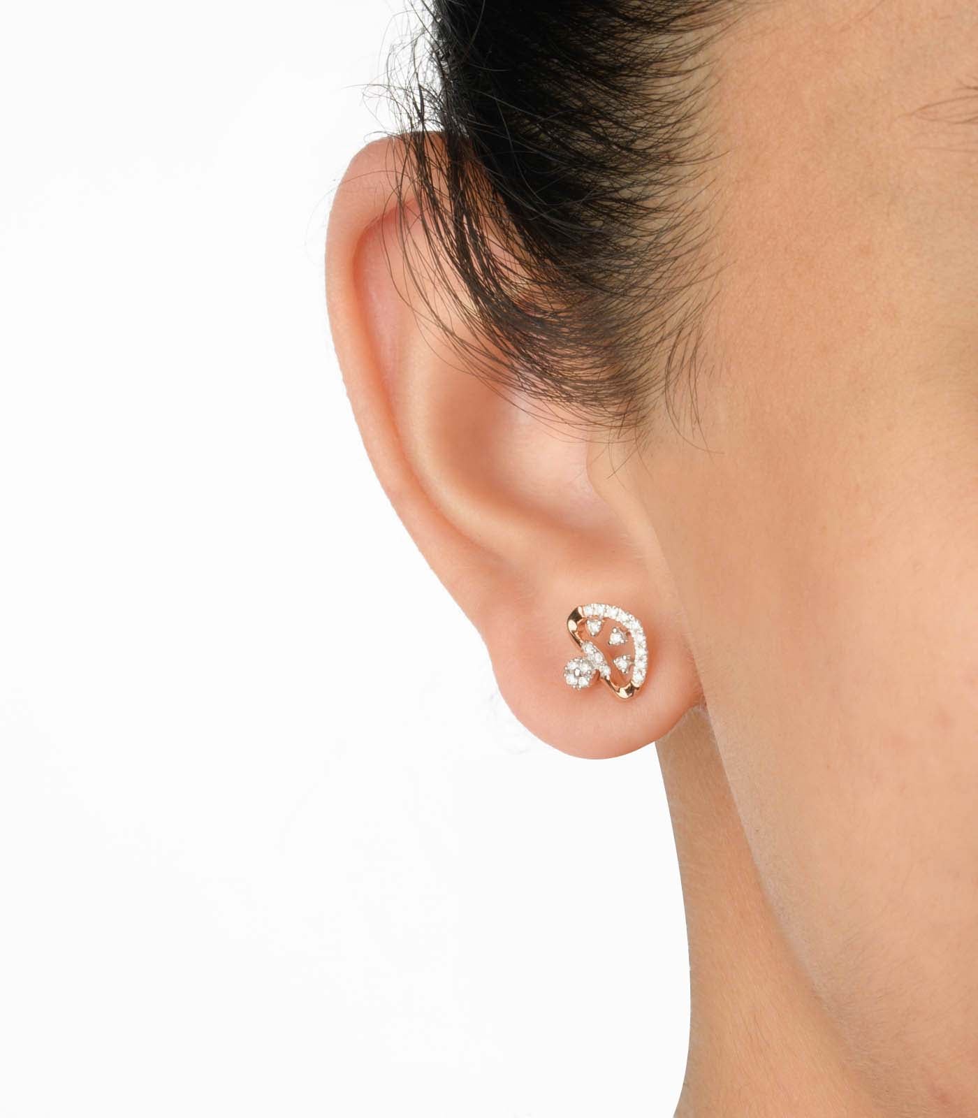 Diamond Arc Sparkle Earrings