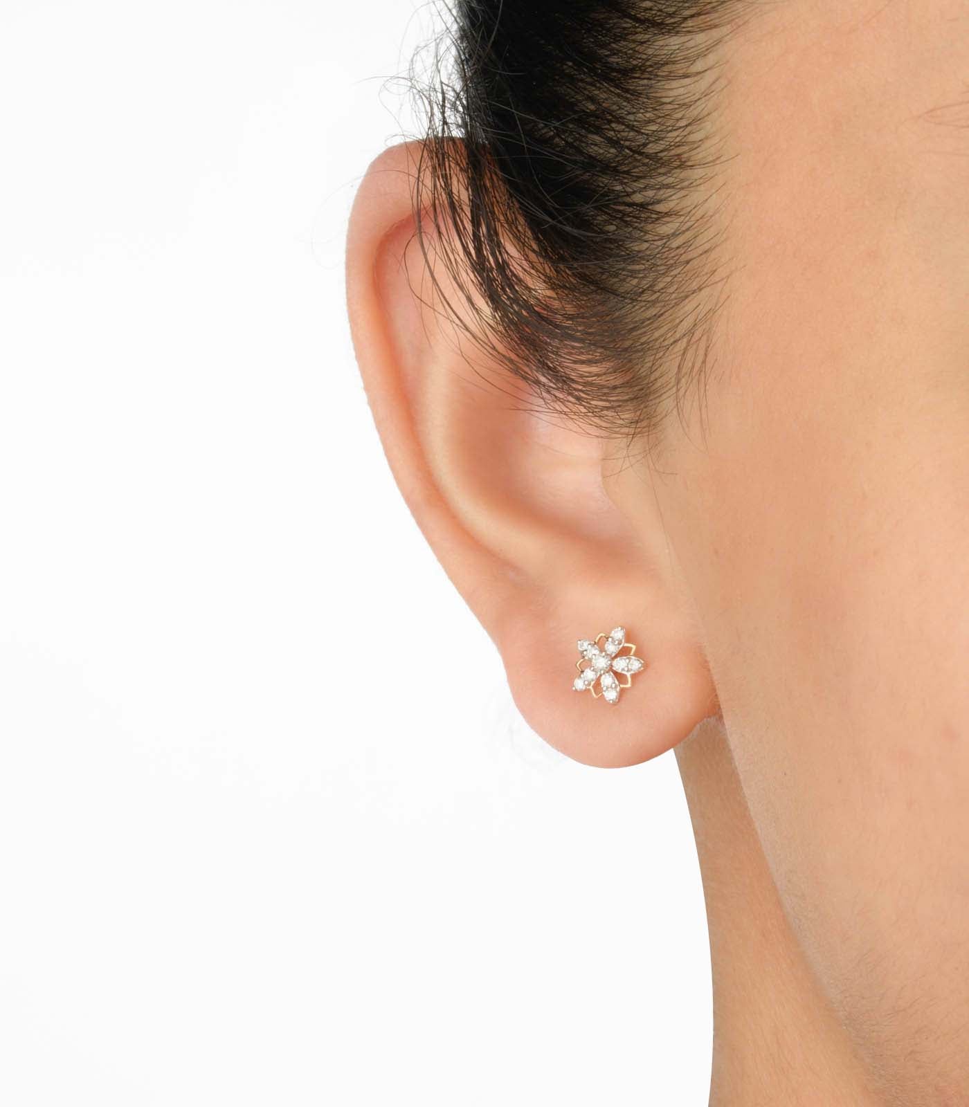 Diamond Lily Lace Earrings