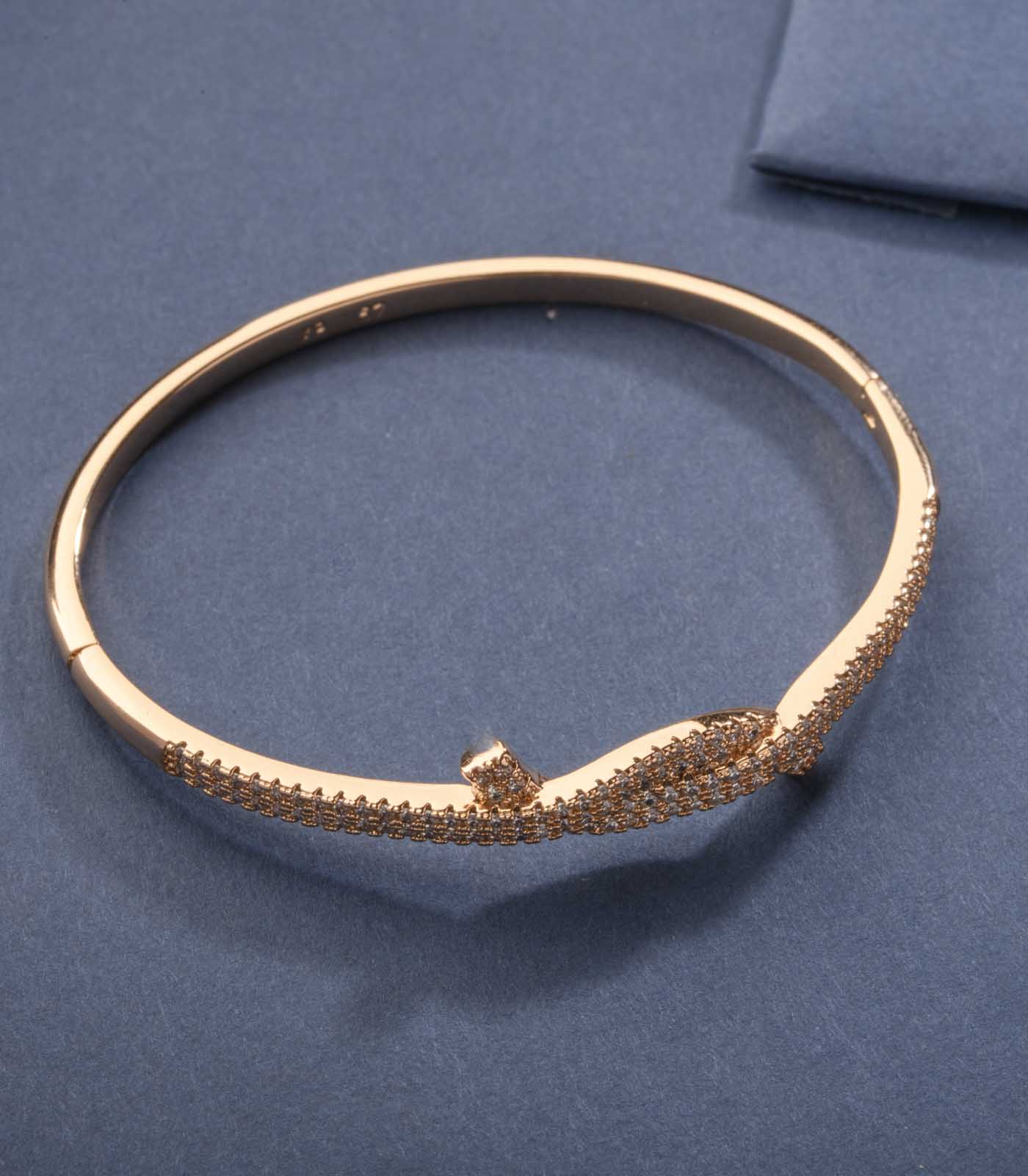 Elegant Golden and Gemstone Bracelet (Brass)