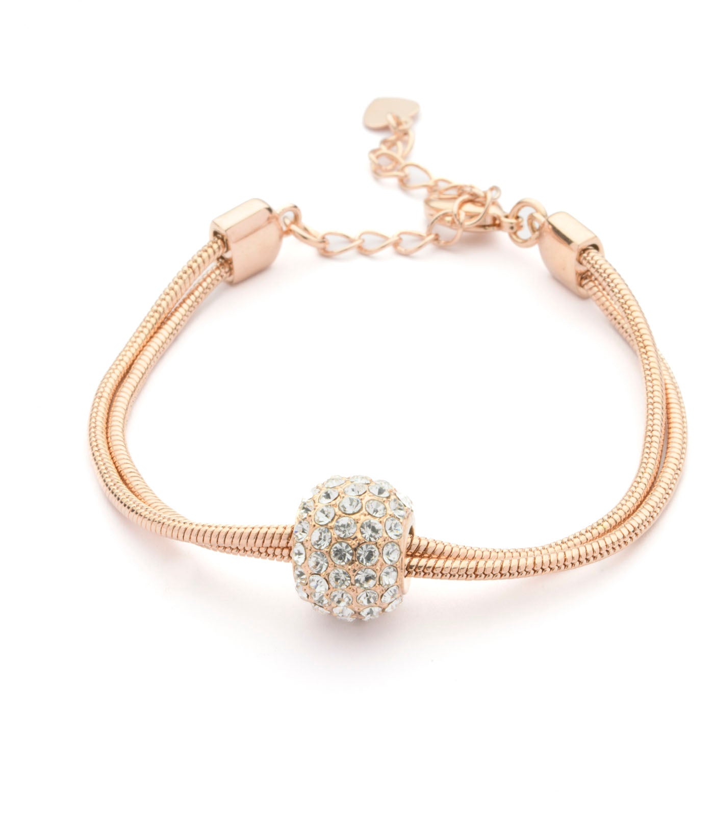 Elegant Golden knot Of Shiny Stone Bracelet (Brass)