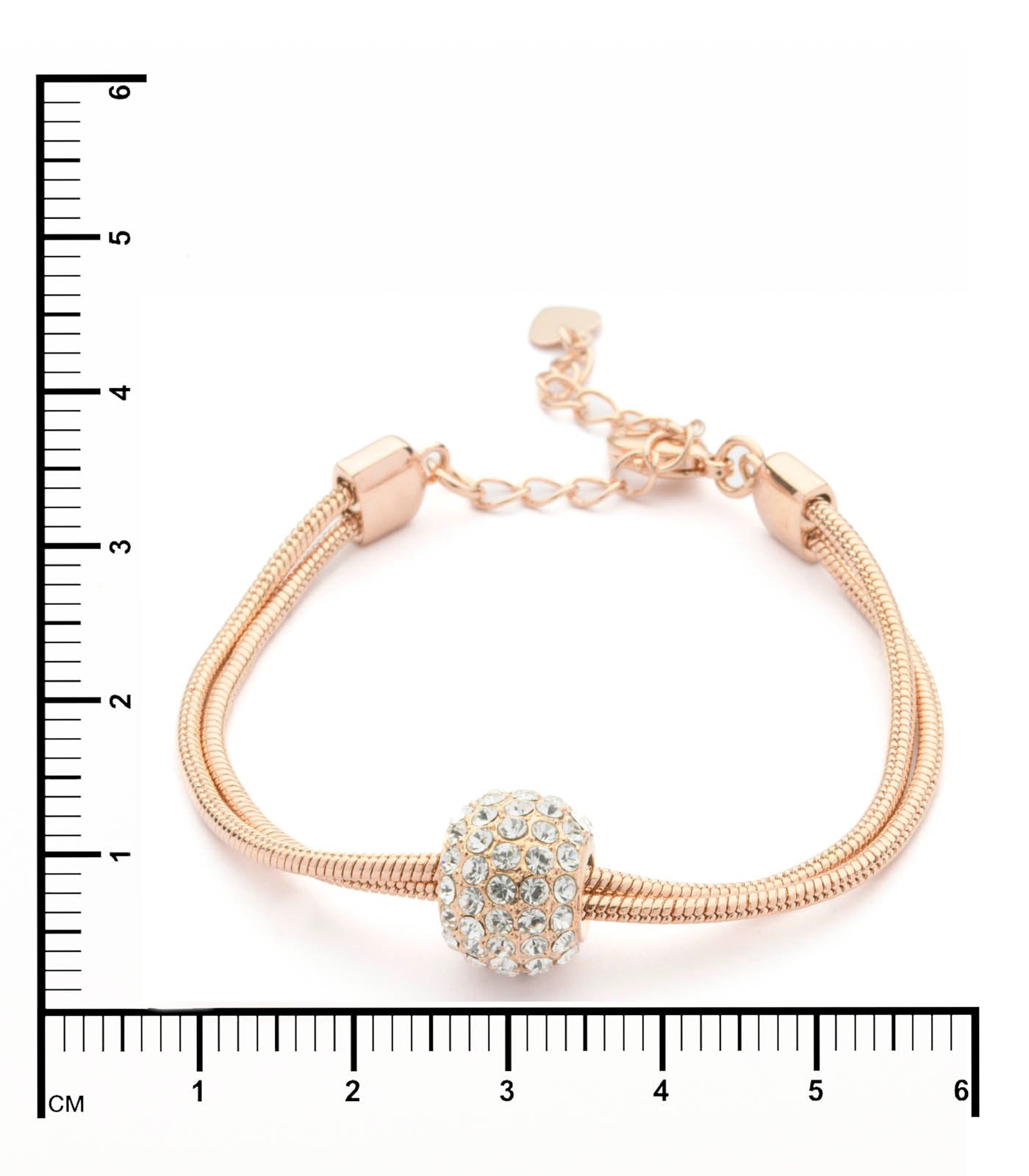 Elegant Golden knot Of Shiny Stone Bracelet (Brass)