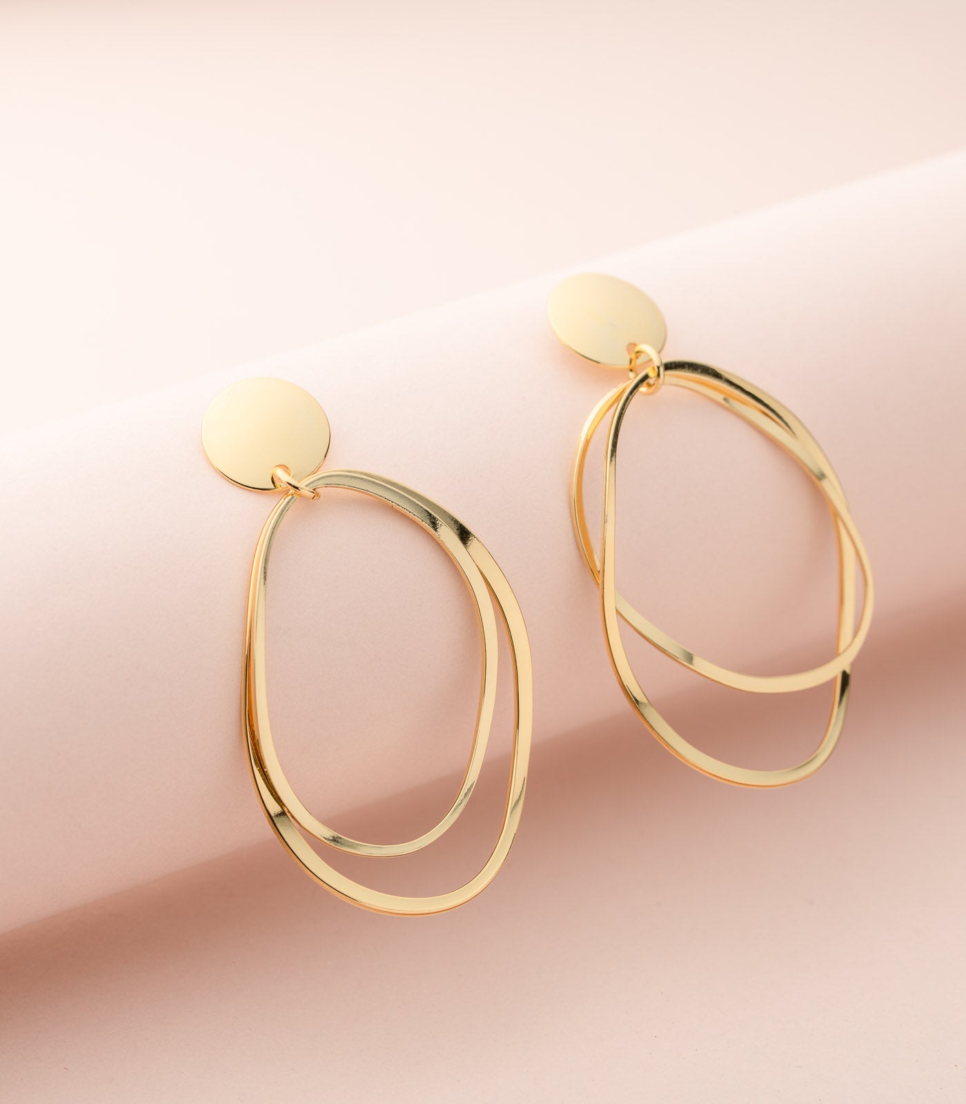 Elegant Twist Earrings (Brass)