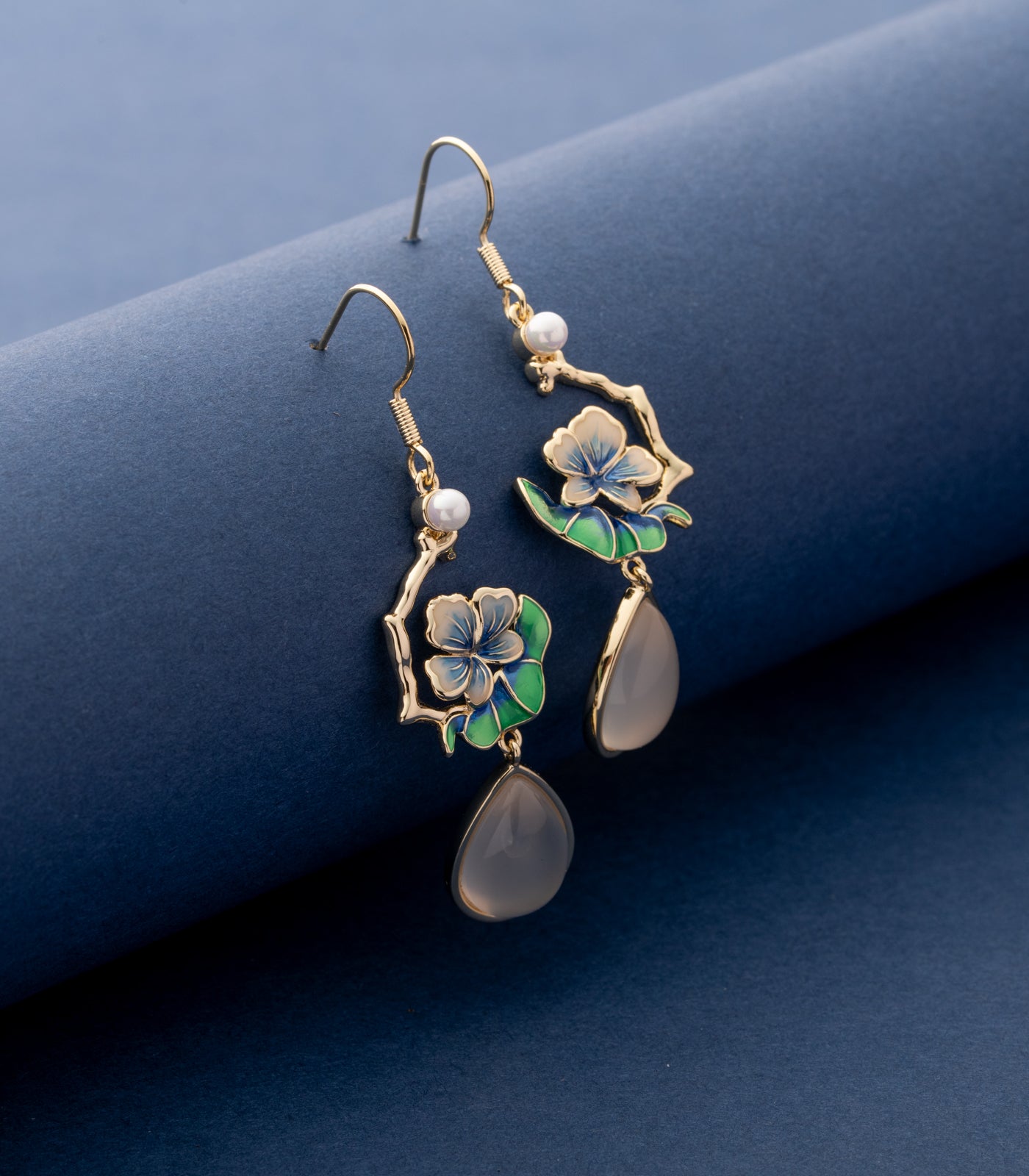 Enigmatic Flower Earrings (Brass)