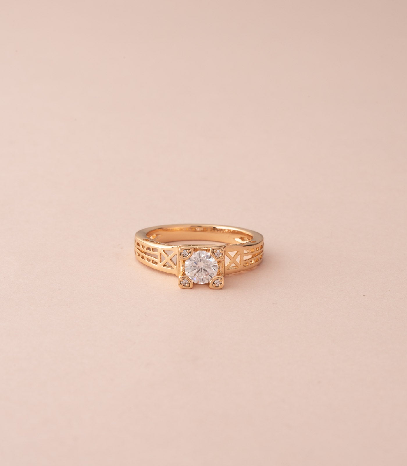 Entricate Weave Single Wedding Band- Rose Gold (Brass)