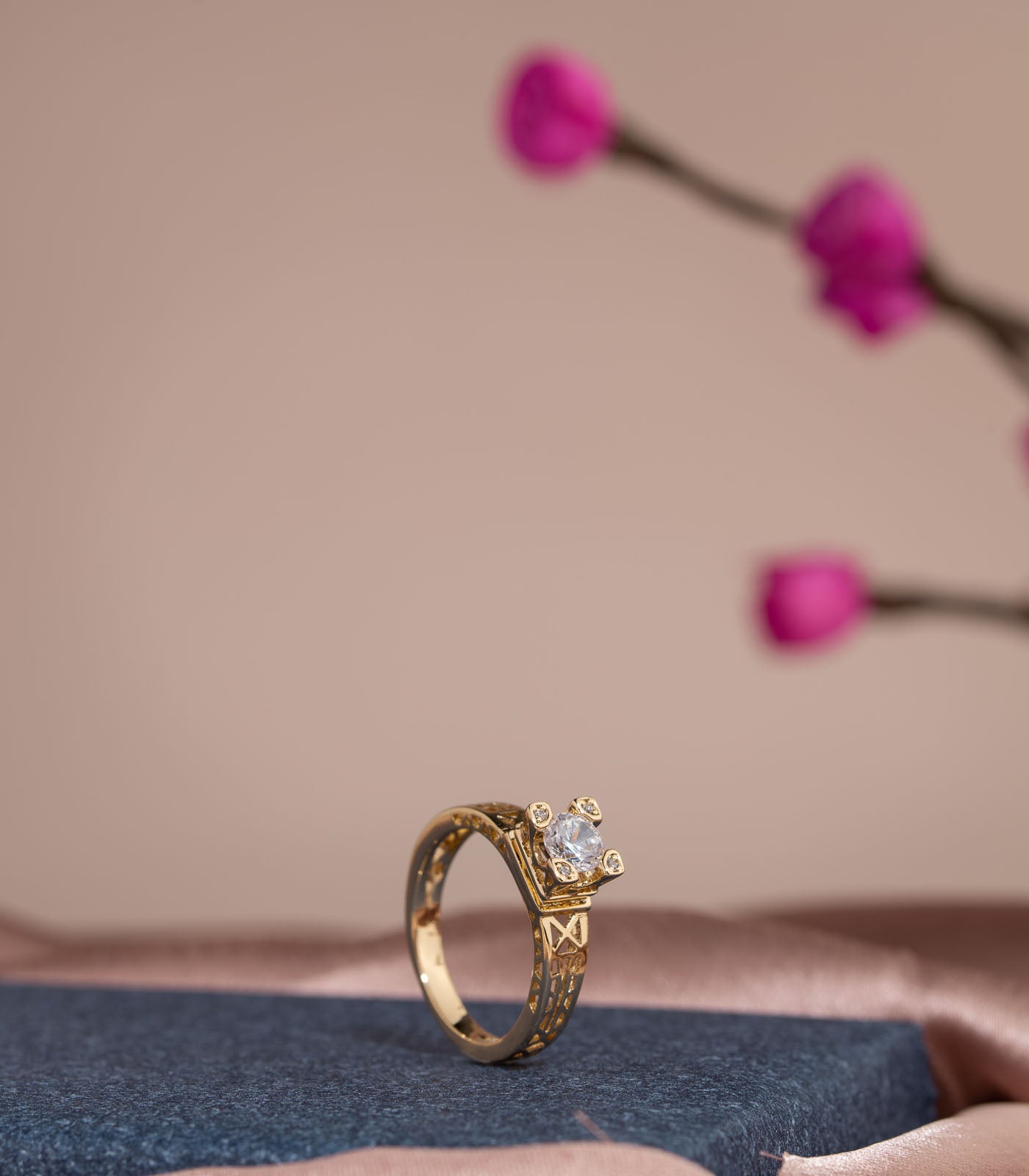 Entricate Weave Single Wedding Band- Rose Gold (Brass)