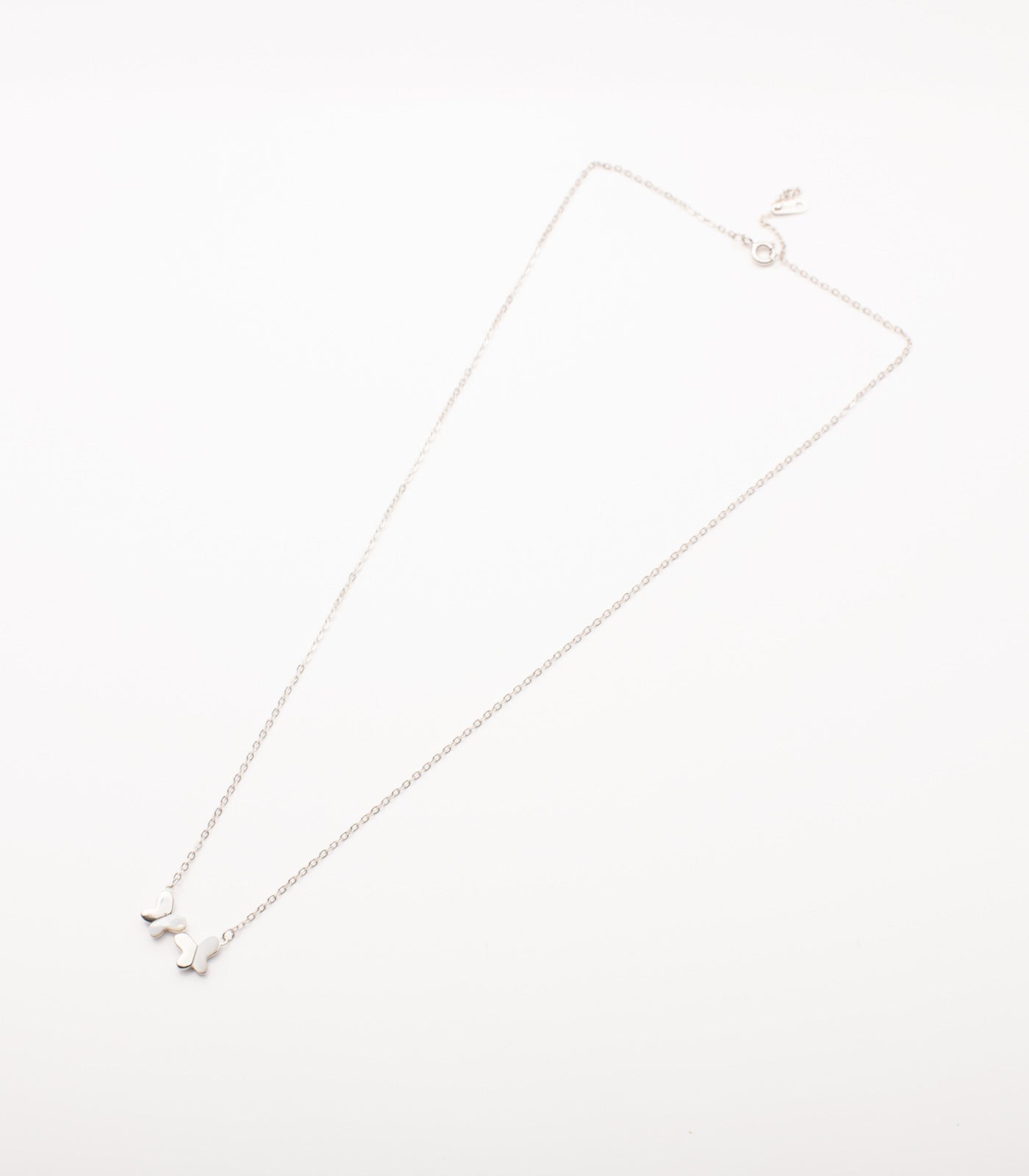 Twin Butterfly Necklace (Silver)