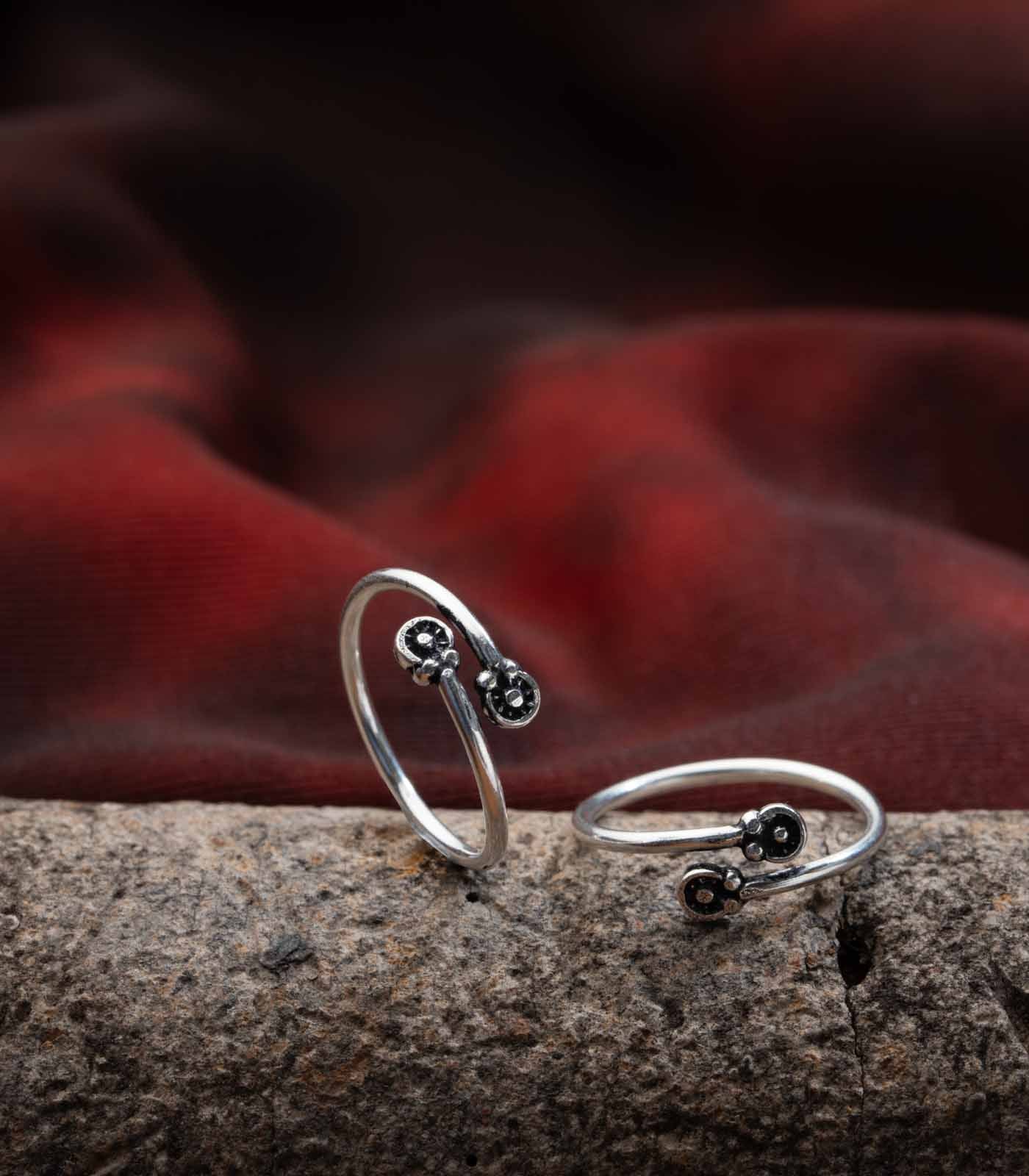 Fancy Toe Rings (Silver)