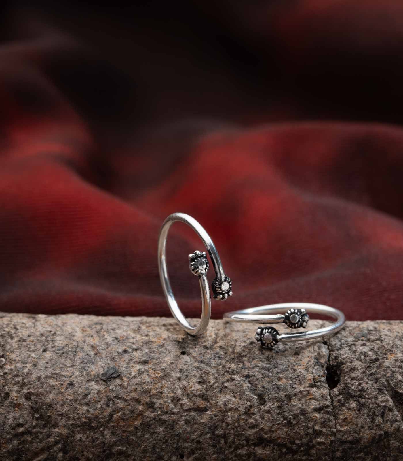 Fancy Toe Rings (Silver)