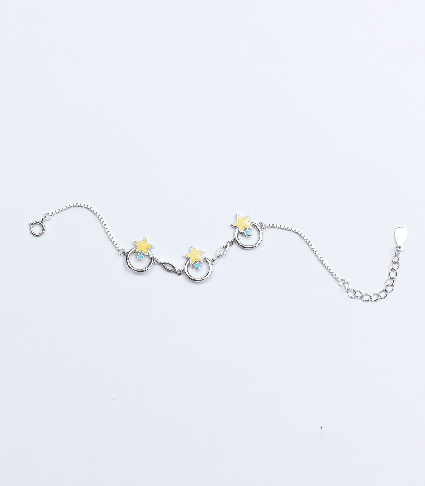 Dual Star Bracelet (Silver)