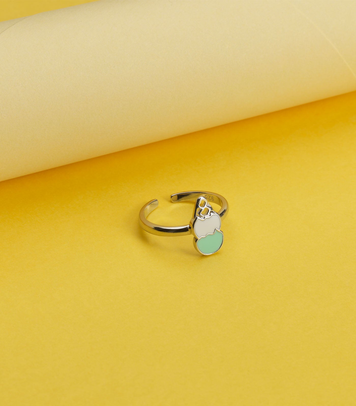 Double Scoop Finger Ring (Silver)