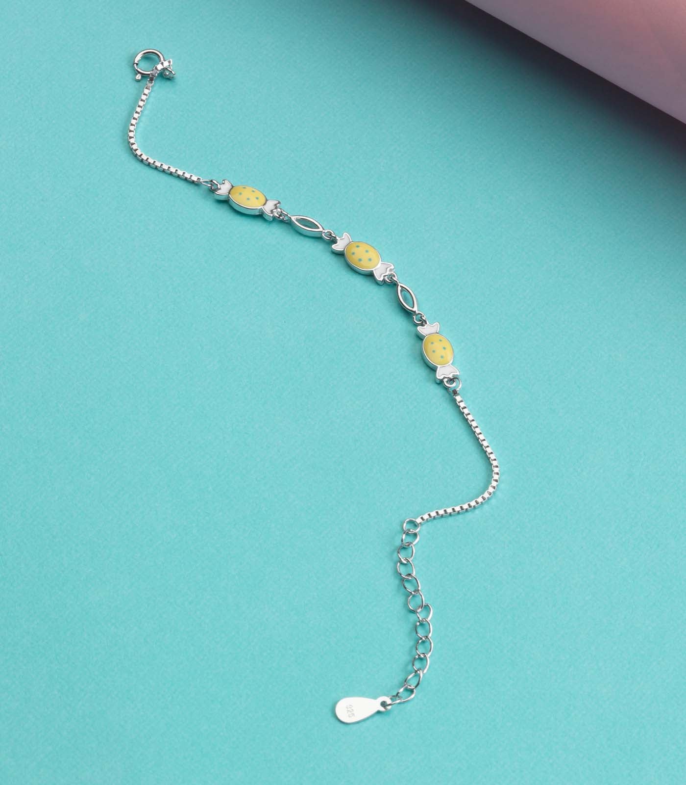 Yellow Toffee Bracelet (Silver)