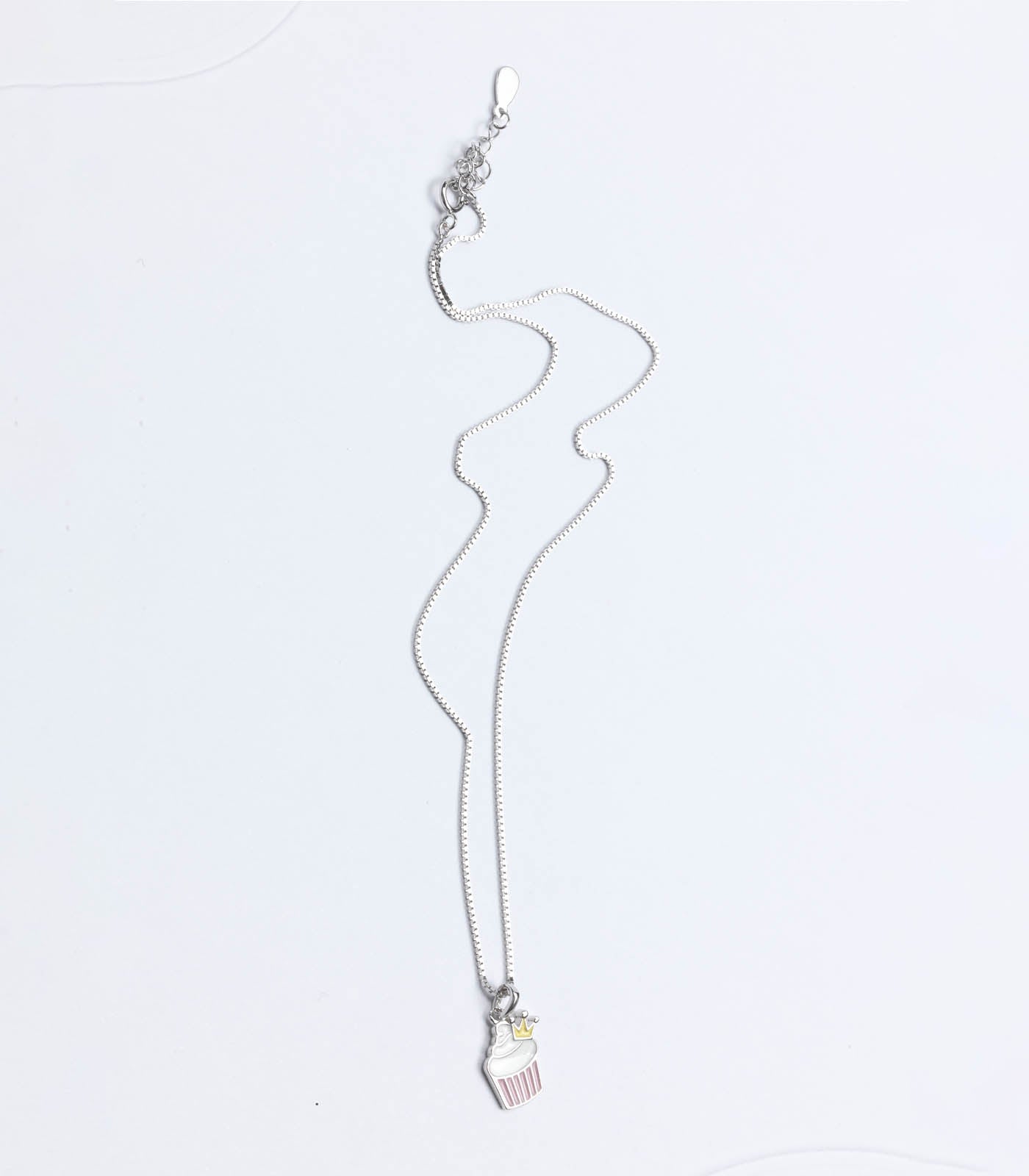 Royal Cupcake Necklace (Silver)