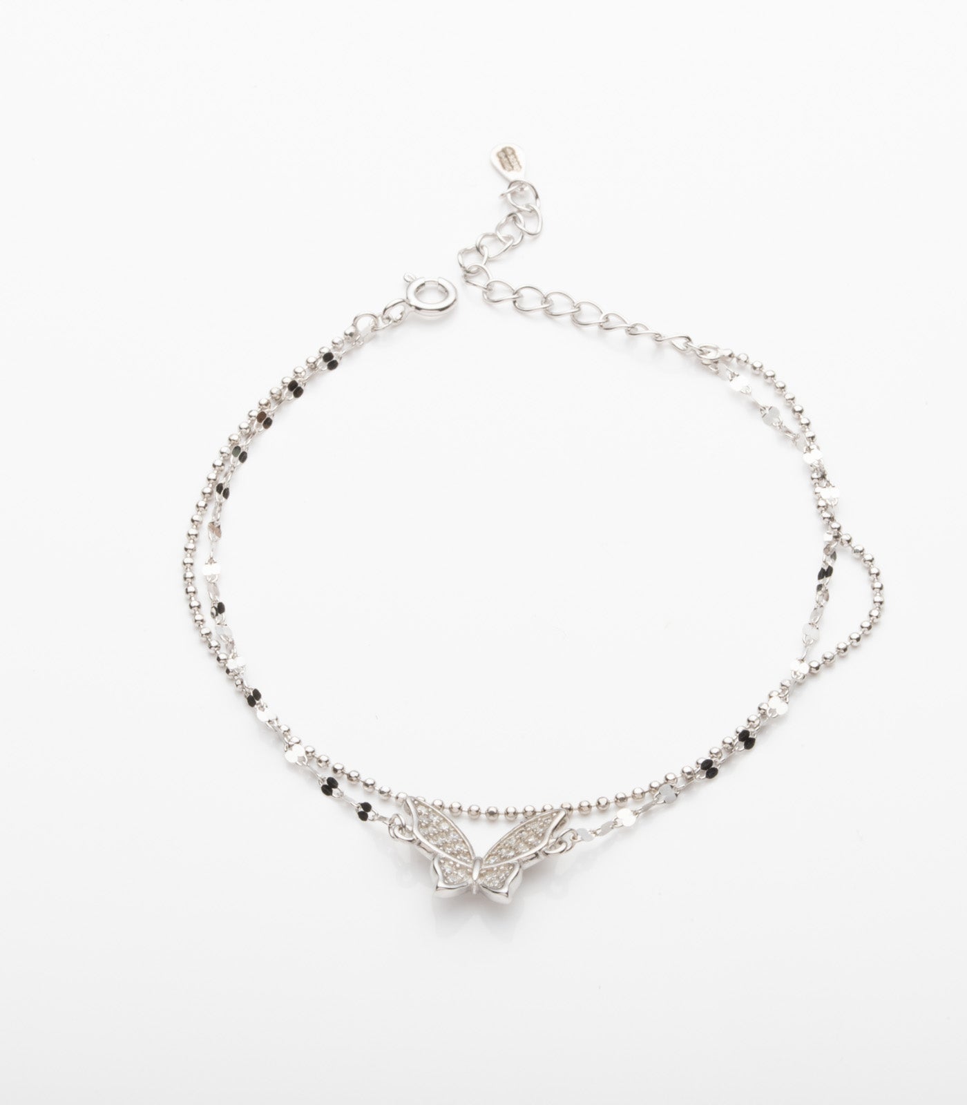 Butterfly string Bracelet (Silver)