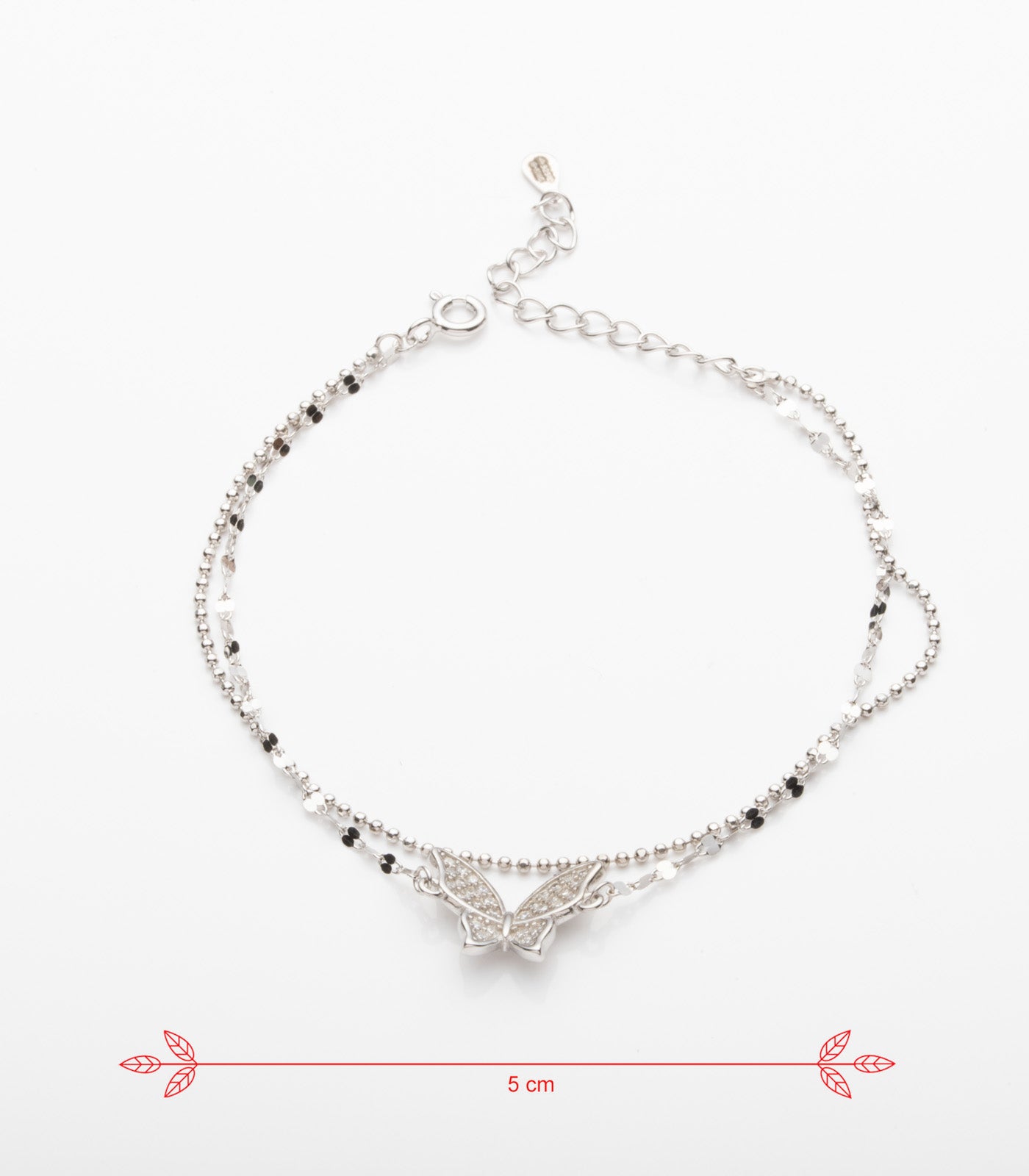 Butterfly string Bracelet (Silver)