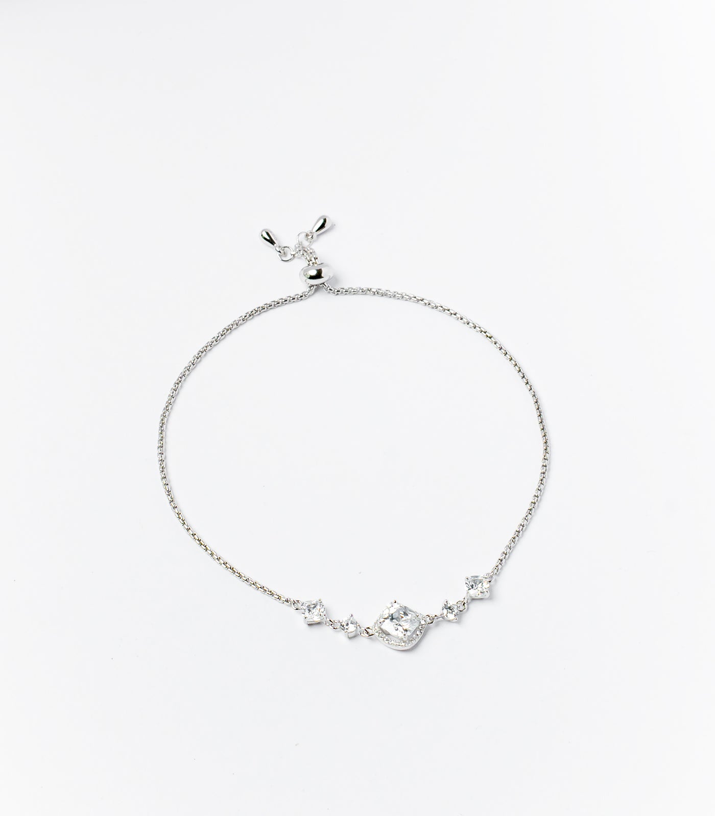 Diamond Shaped Bracelet (Silver)