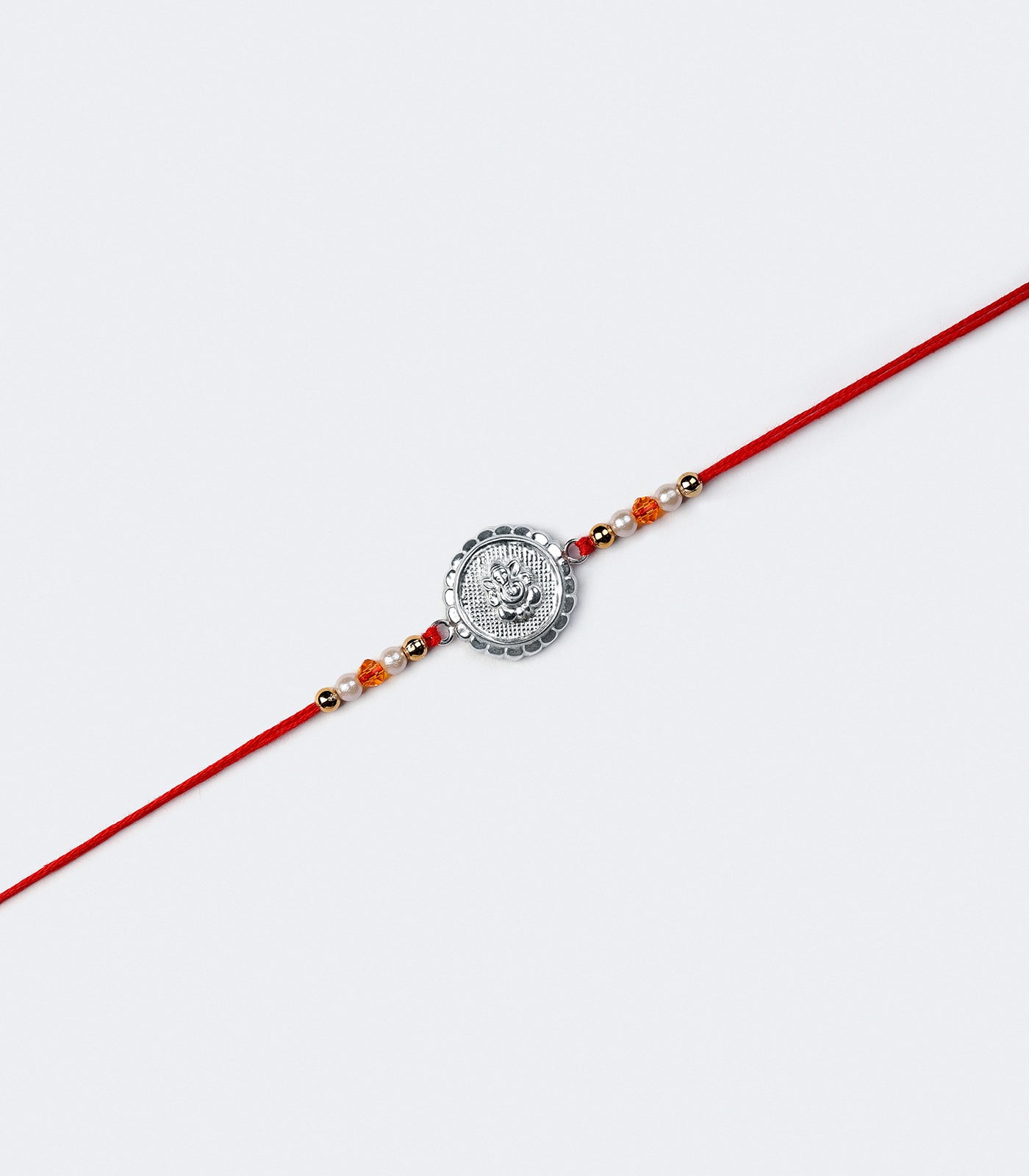 Beautiful Silver Rakhi - Ganesh Design
