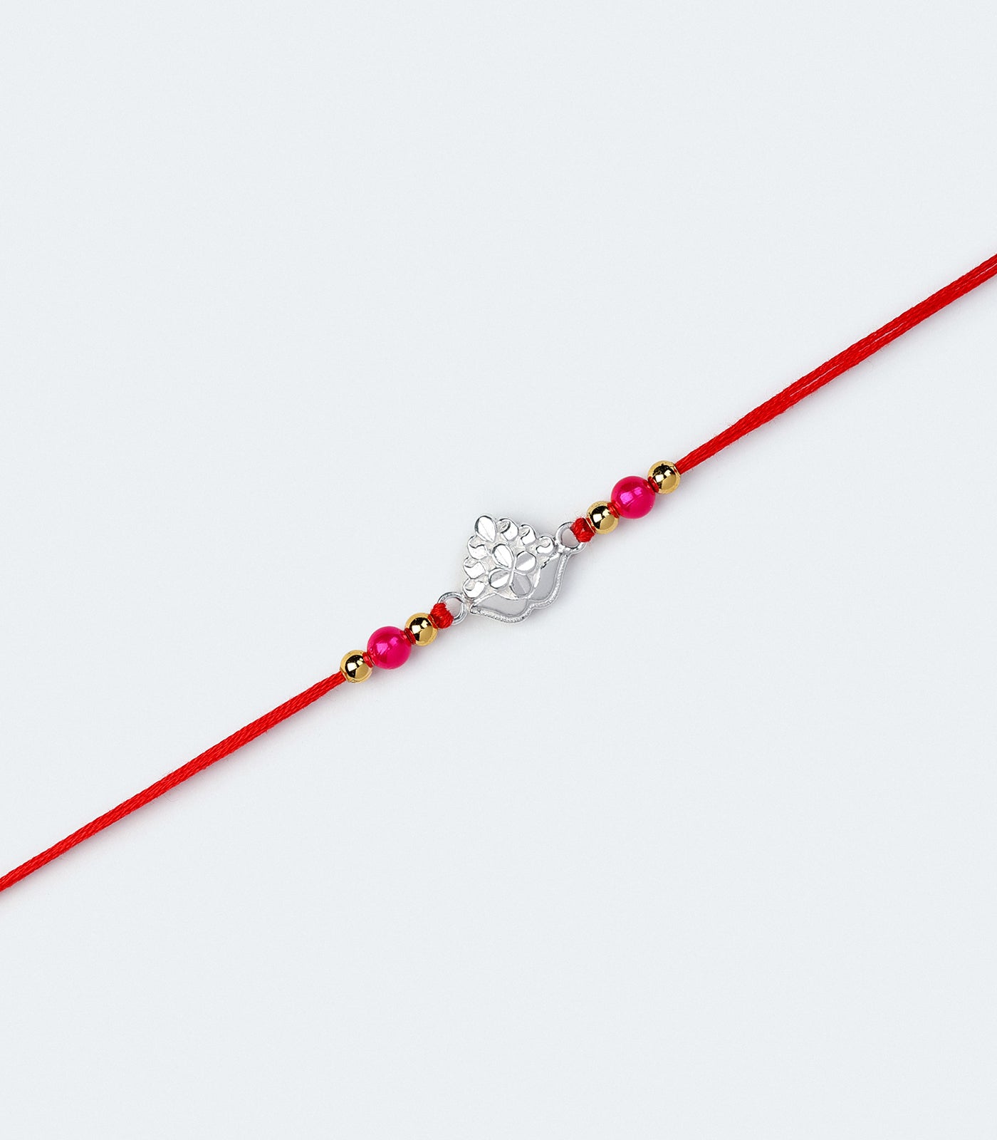 Beautiful Silver Rakhi - Blooming Flower Design