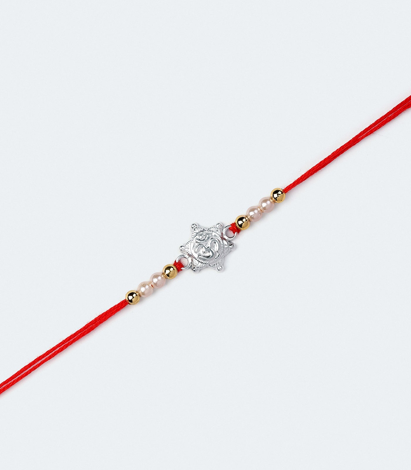 Stunning Silver Rakhi - OM Engraved Star Design