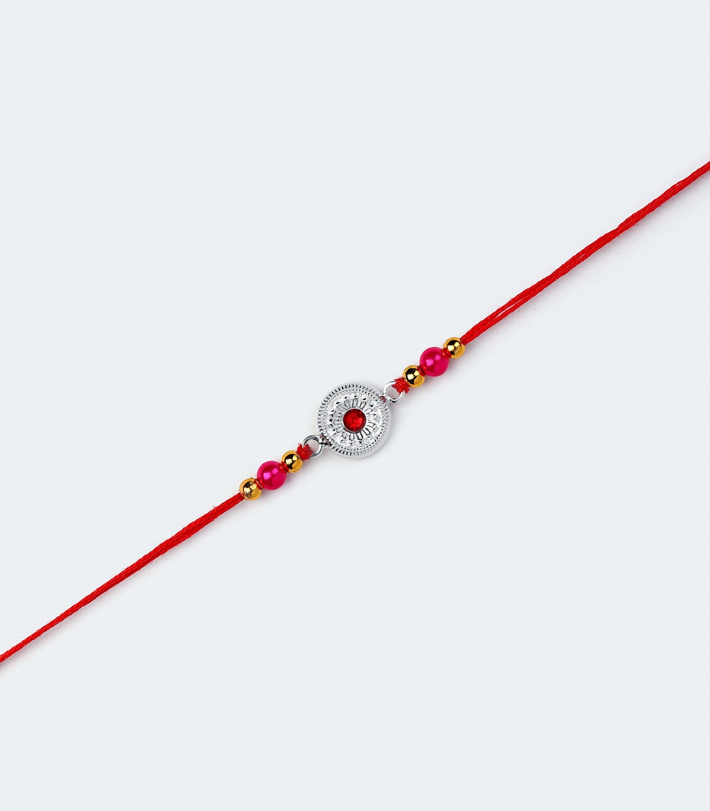 Stunning Silver Rakhi - The Elegant Chakra Design