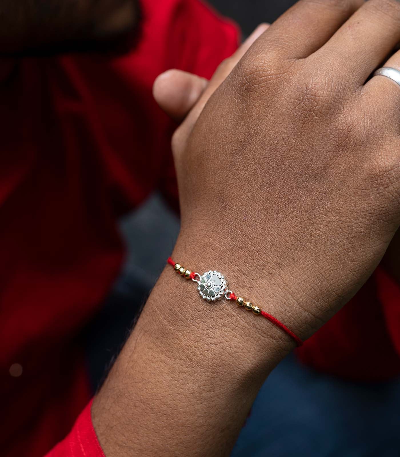 Silver Rakhi Combo Pack of 2