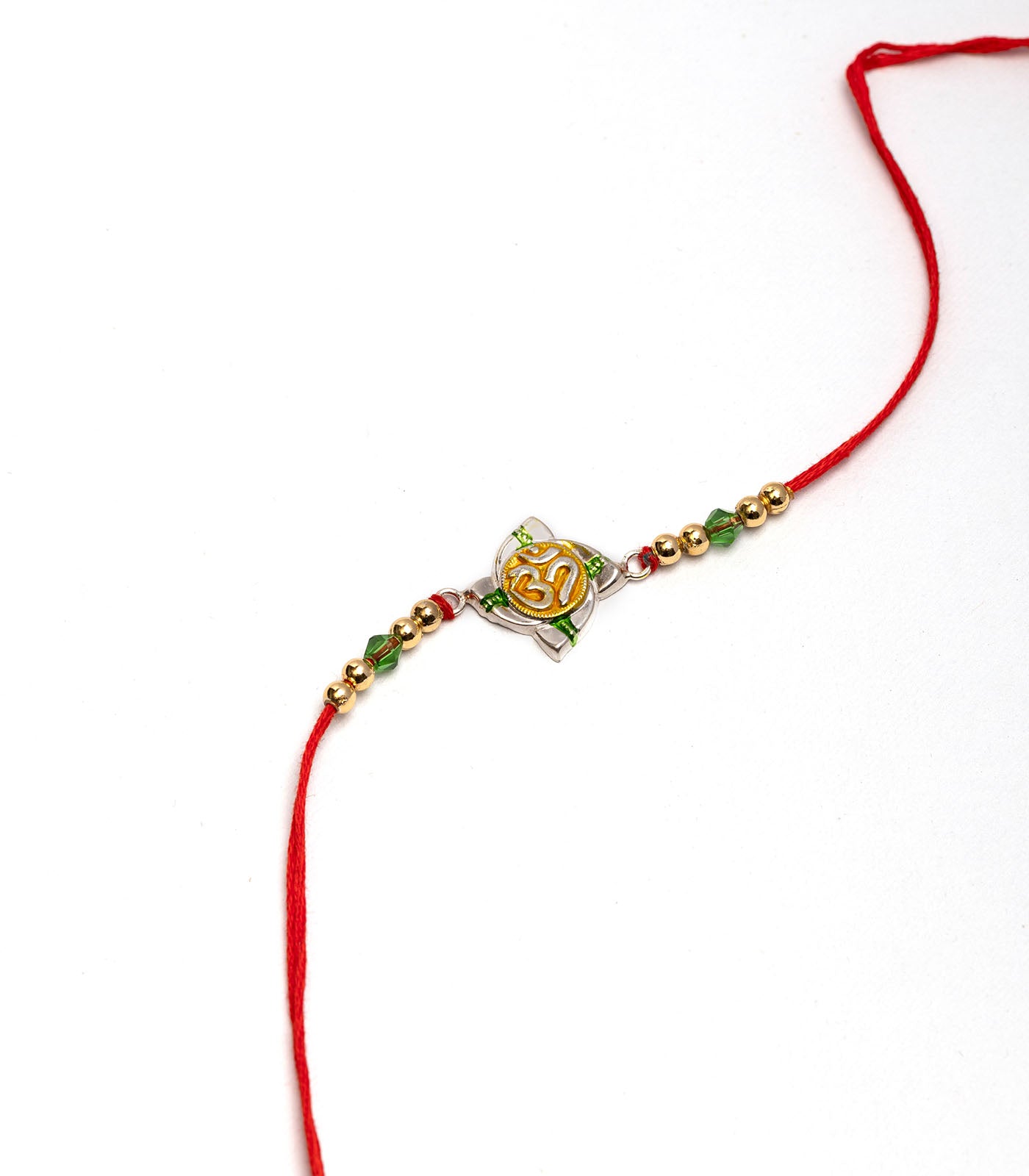 Beautiful Silver Rakhi - Om Engraved Design