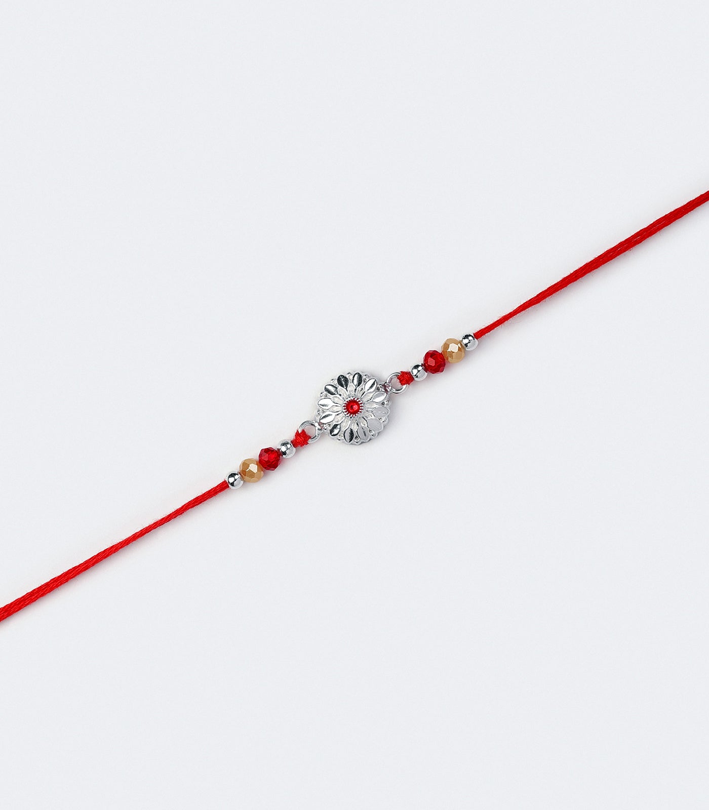 Stunning Silver Rakhi - The Elegant Petal Design