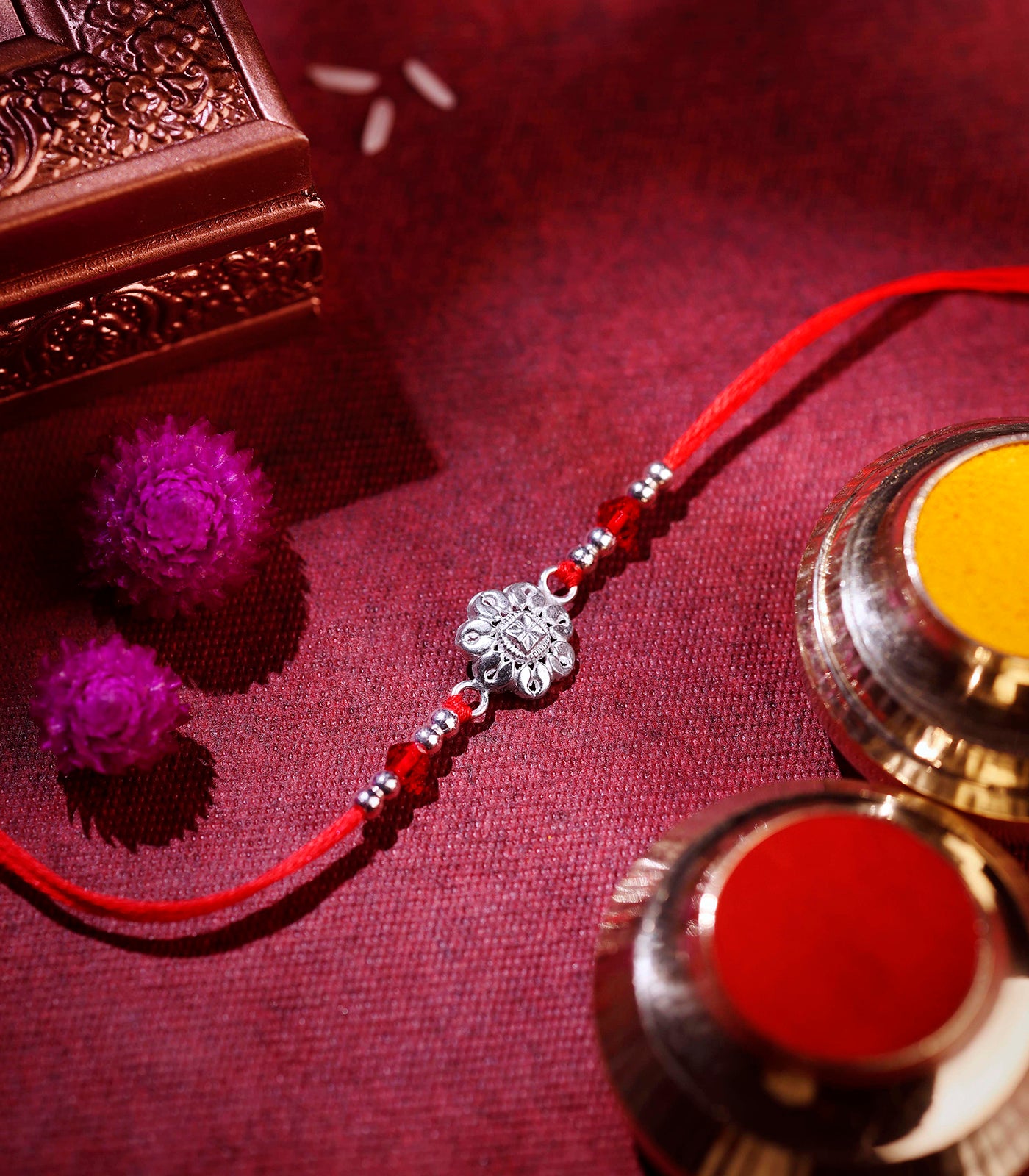 Silver Rakhi - The Central Square Design