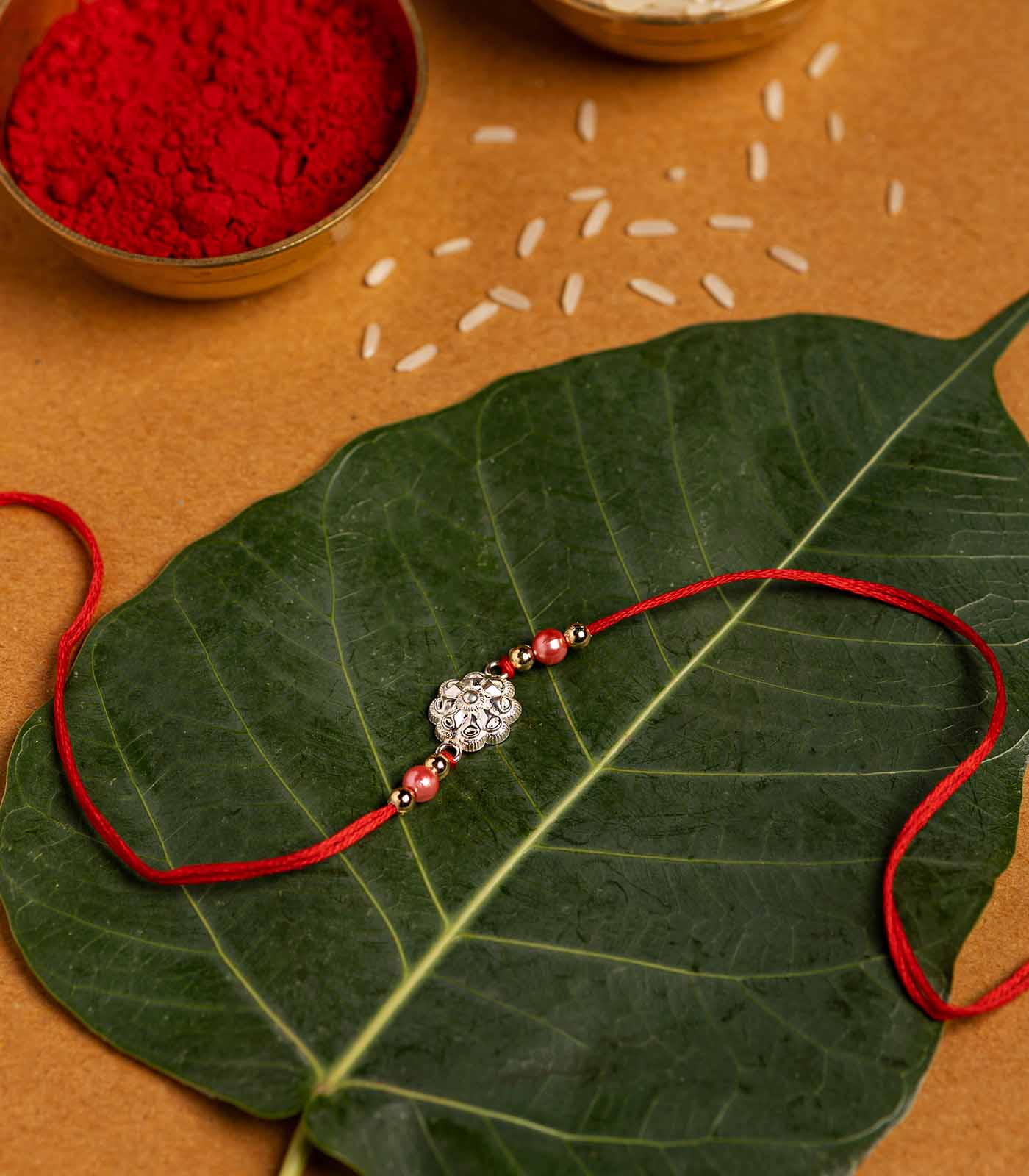 Beautiful Silver Rakhi - Elegant Chakra Design