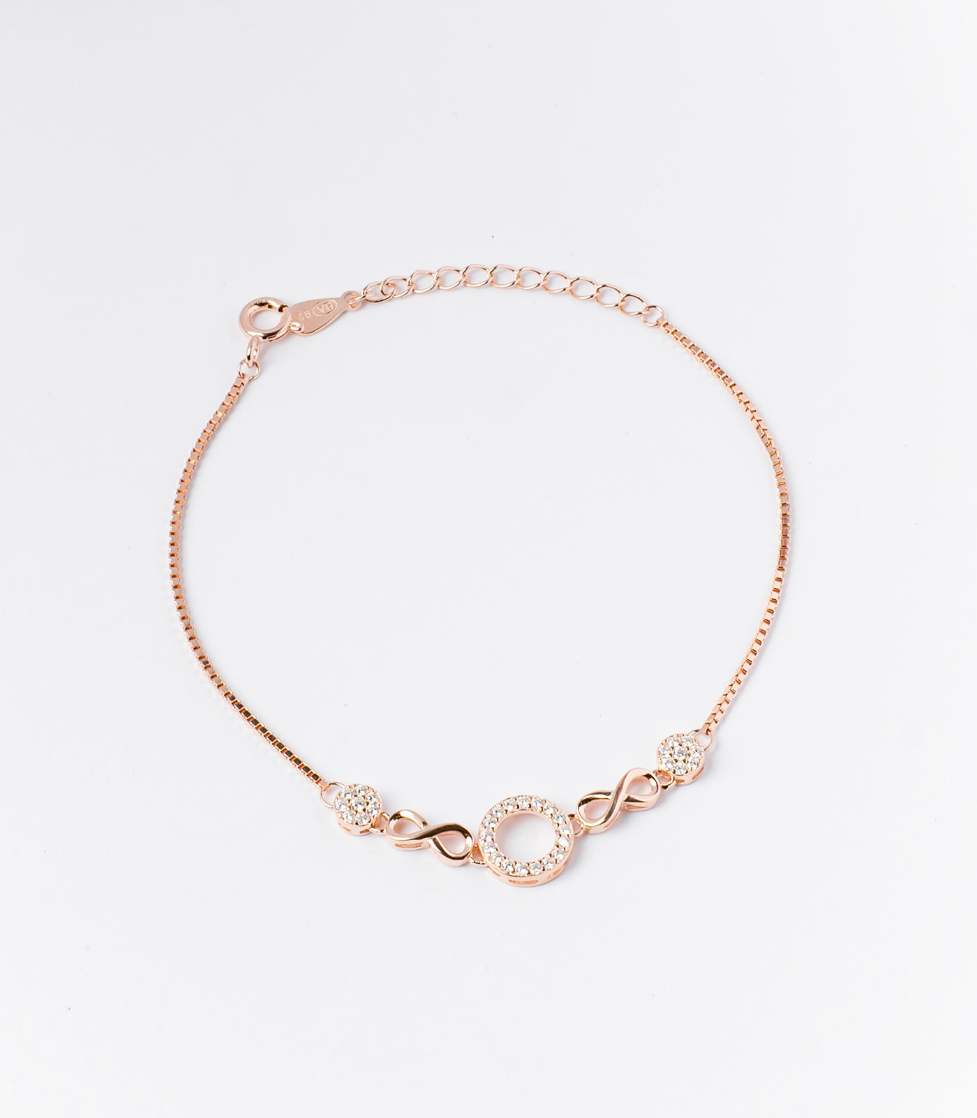 Crystal Ring Bracelet (Silver)