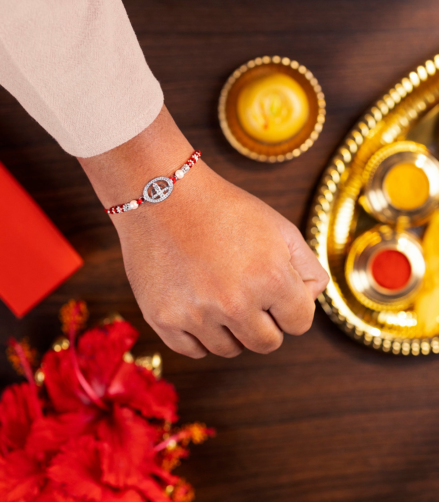 Silver Rakhi - Jay Shri Shyam Text