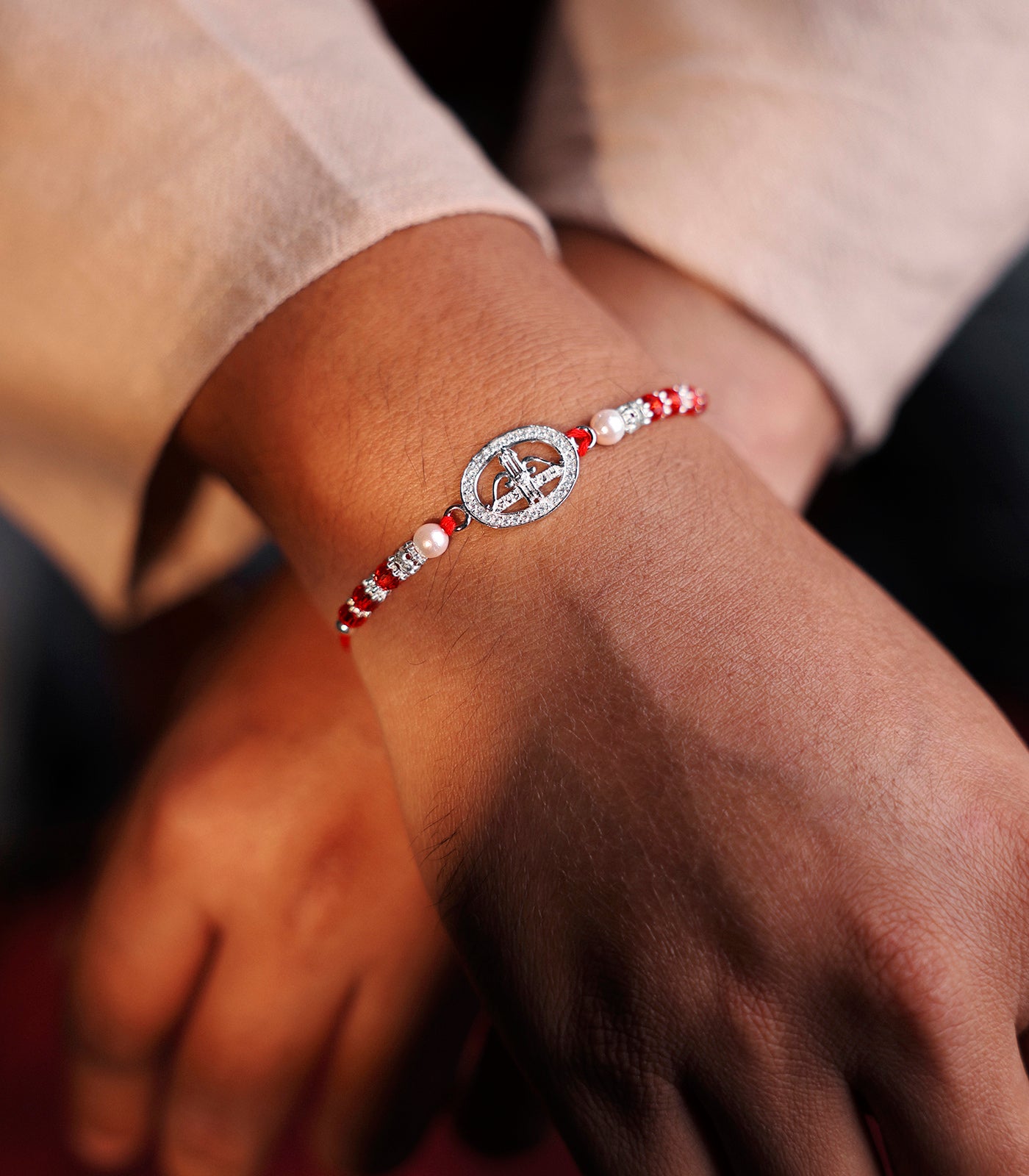 Silver Rakhi - Jay Shri Shyam Text