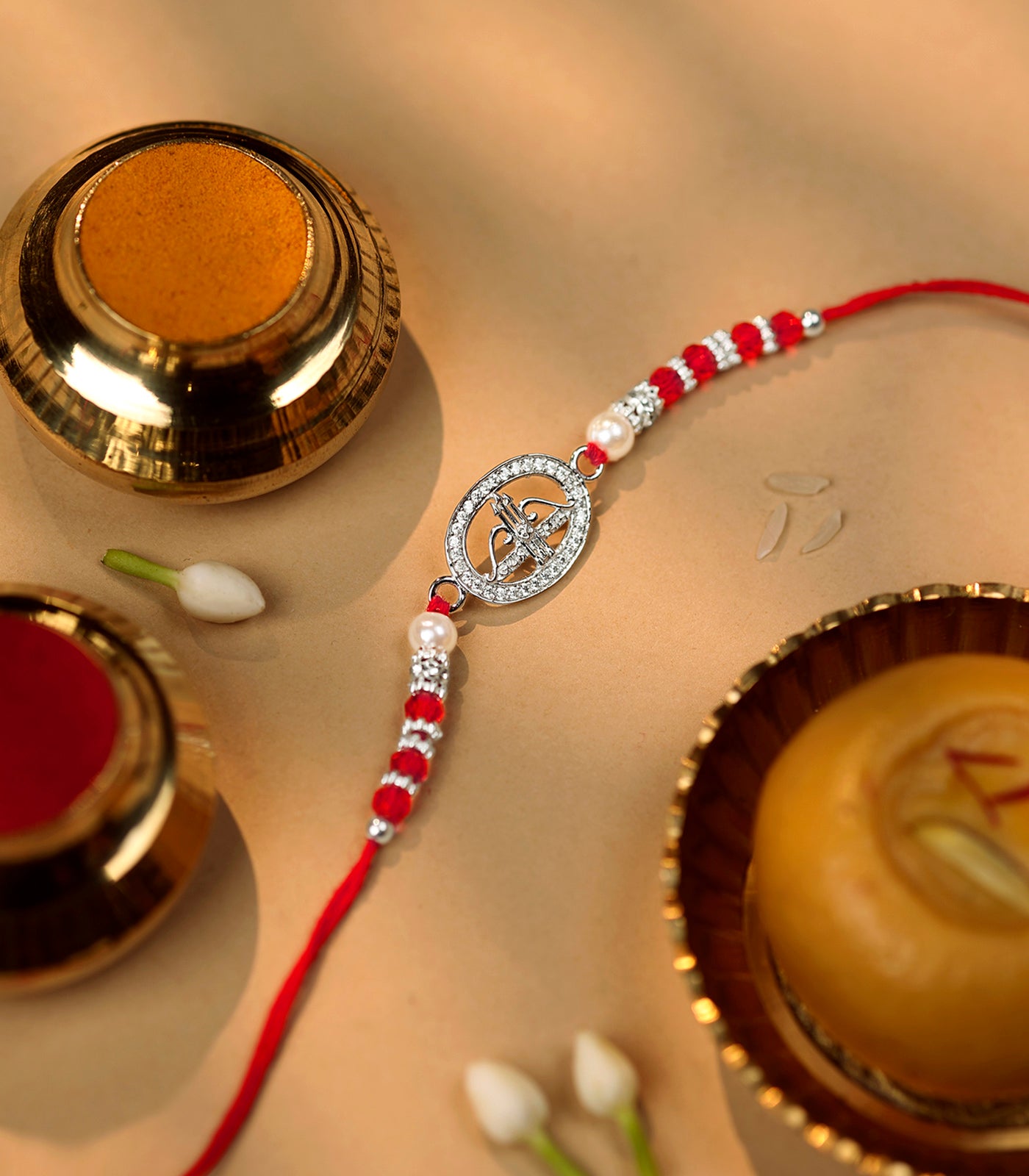 Silver Rakhi - Jay Shri Shyam Text