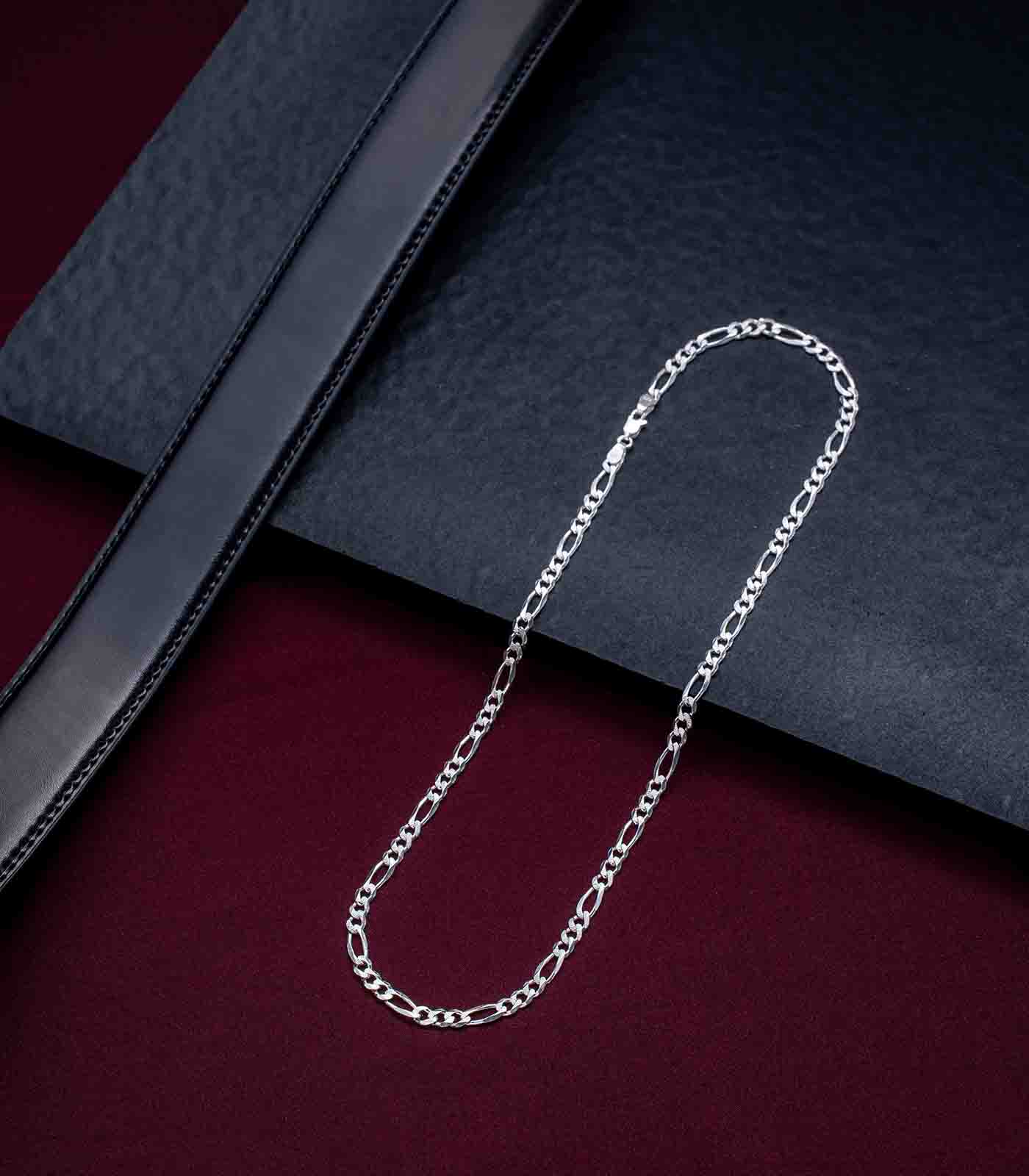 Stylish Mens Chain (50.8 cm) (Silver)